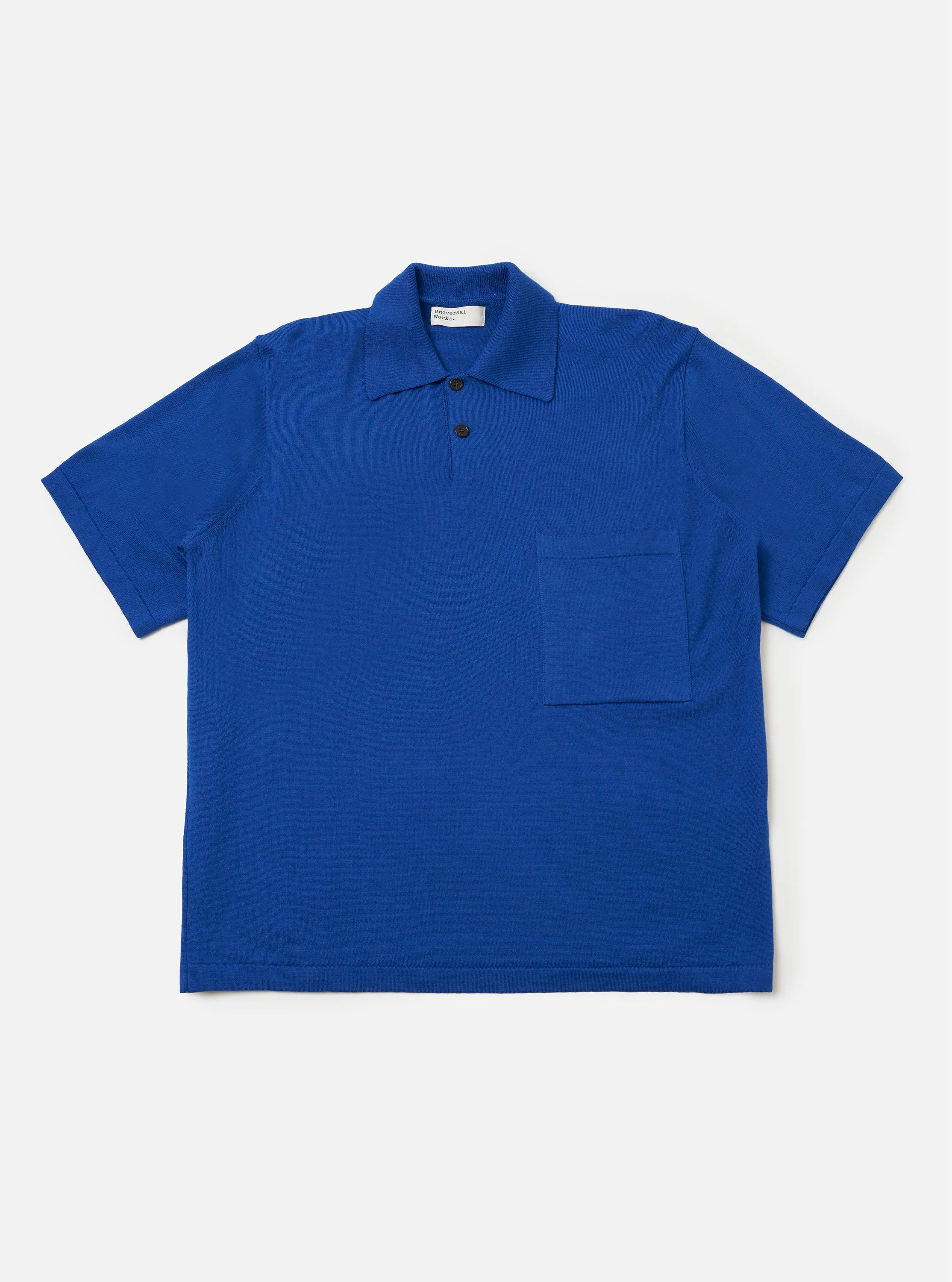 Blue Woolcot Bio S/S Pullover Knit Shirt II sold by Universal Works