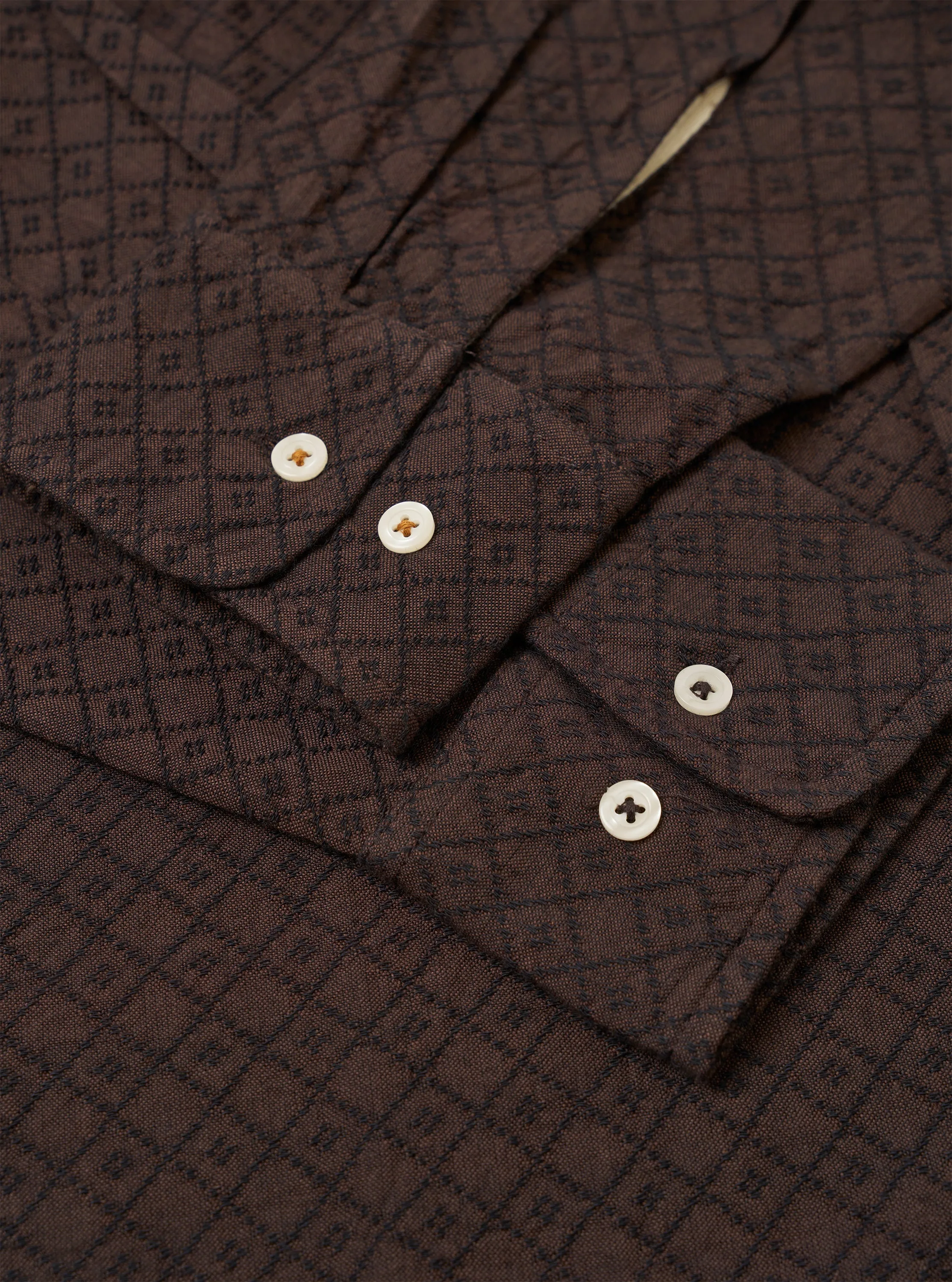 Brown Diamond Dobby Lucky Shirt sold by Universal Works product image thumbnail 4