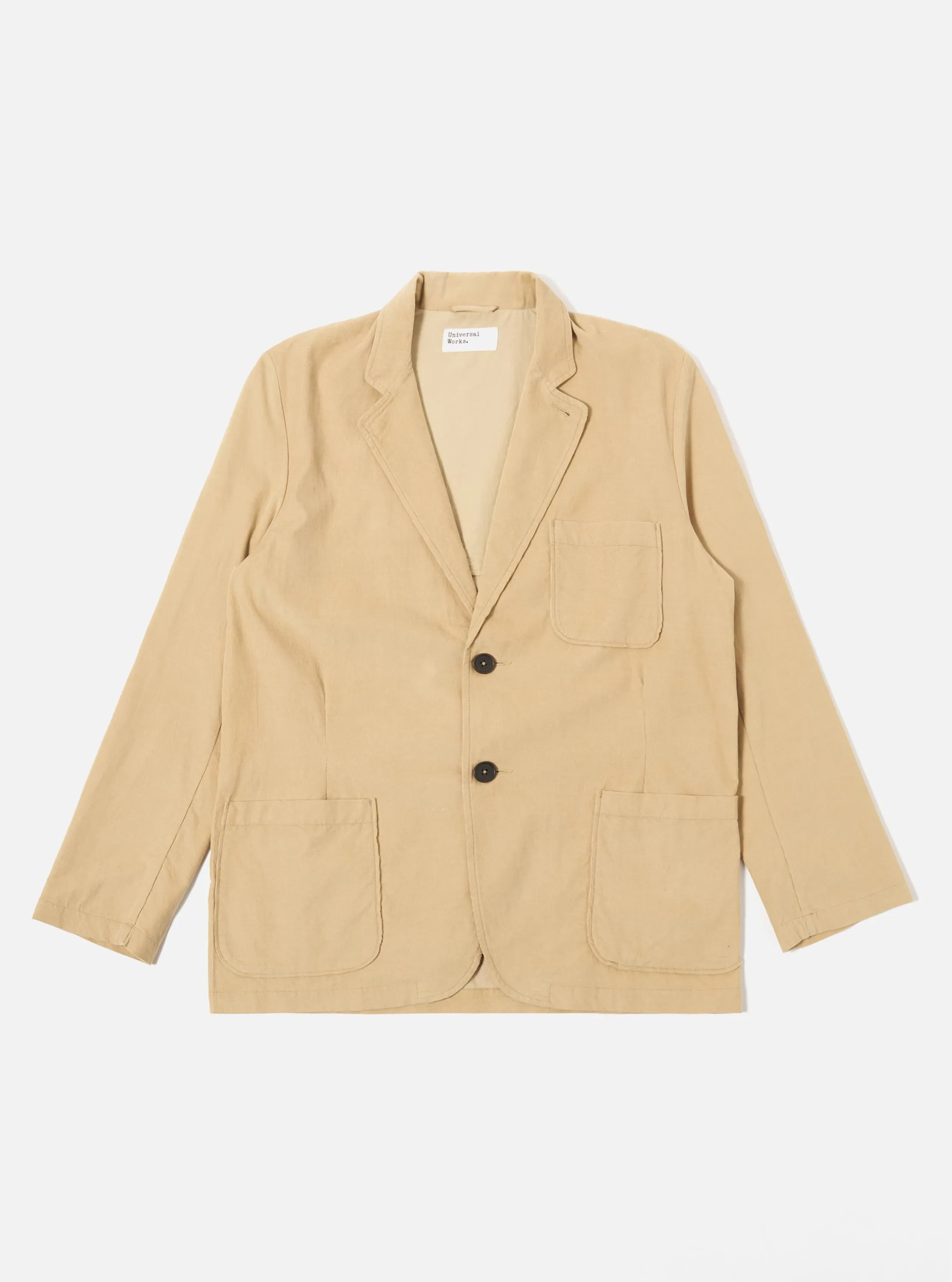 Sand Organic Fine Cord Two Button Jacket sold by Universal Works