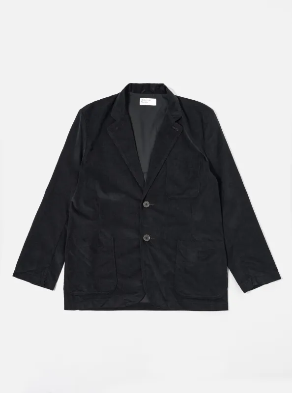 Black Organic Fine Cord Two Button Jacket sold by Universal Works