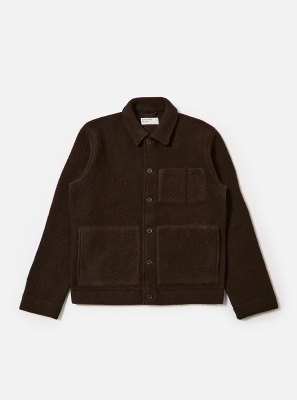 Brown Wool Fleece Uniform Jacket sold by Universal Works