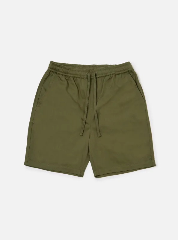 Light Olive Twill Beach Short sold by Universal Works