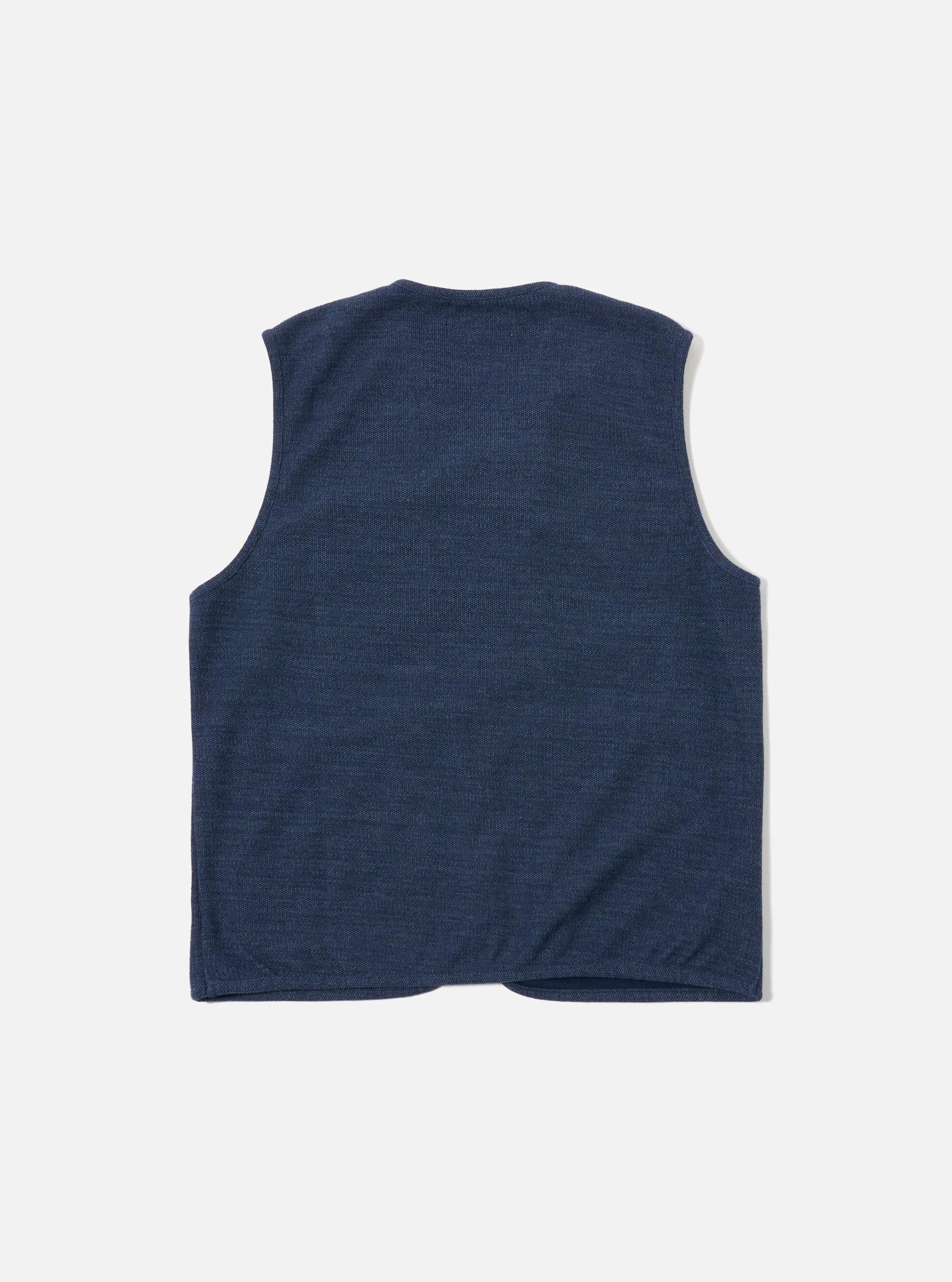 Navy Maiorca Jersey Zip Gilet sold by Universal Works product image thumbnail 3