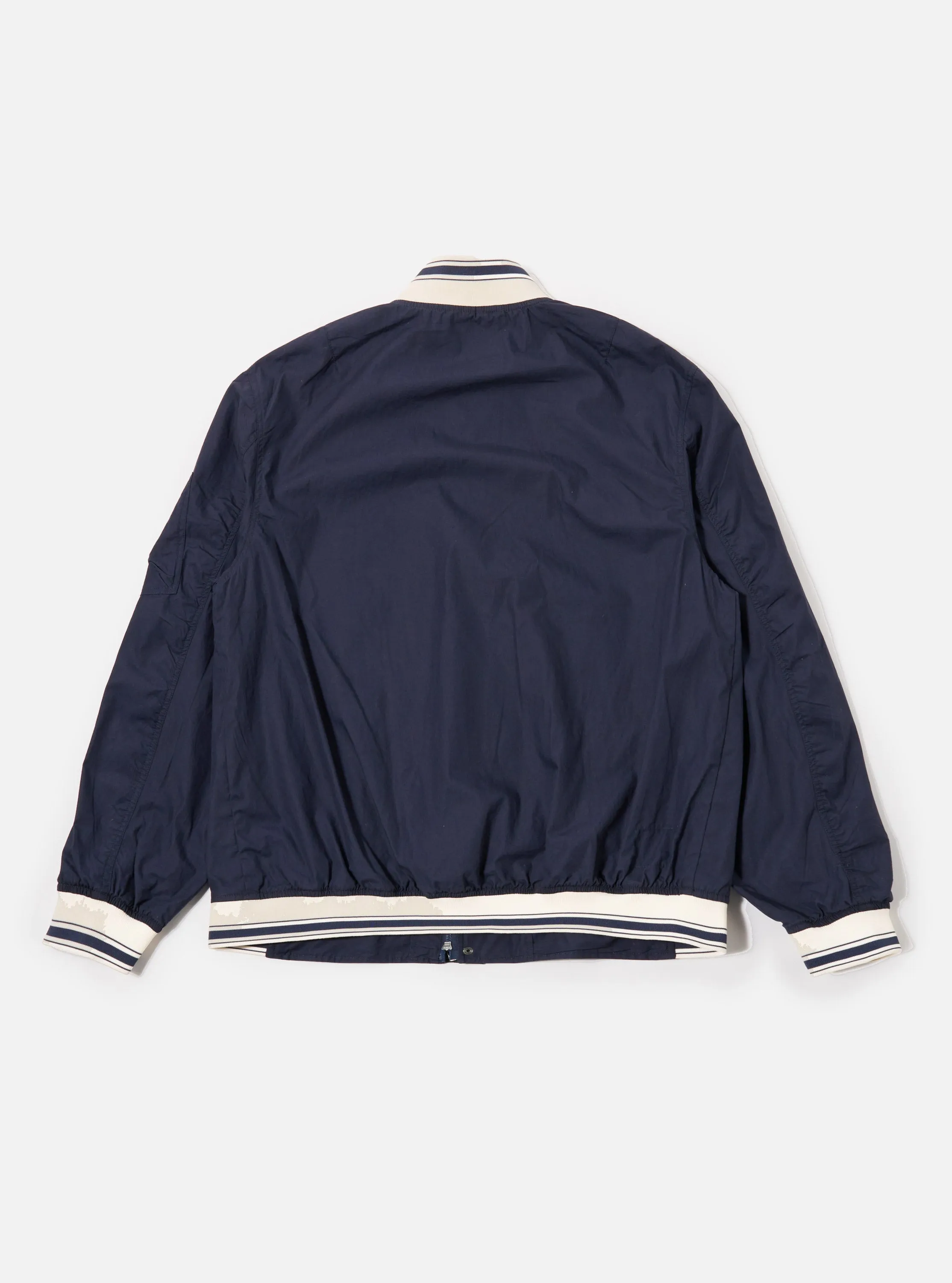 Navy Peached Poplin NS Bomber Jacket sold by Universal Works product image thumbnail 3
