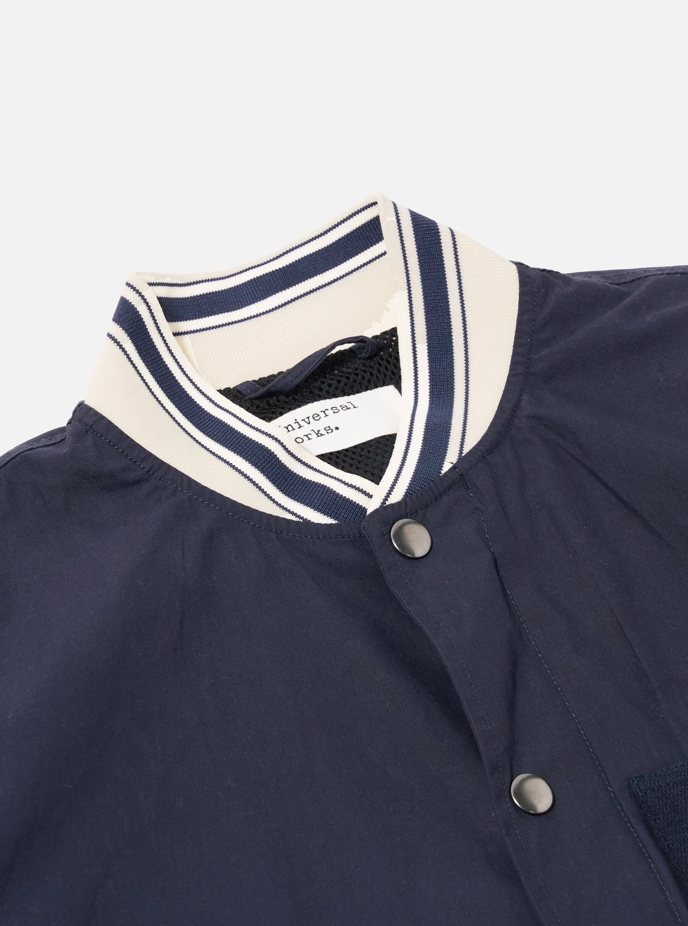 Navy Peached Poplin NS Bomber Jacket sold by Universal Works product image thumbnail 4