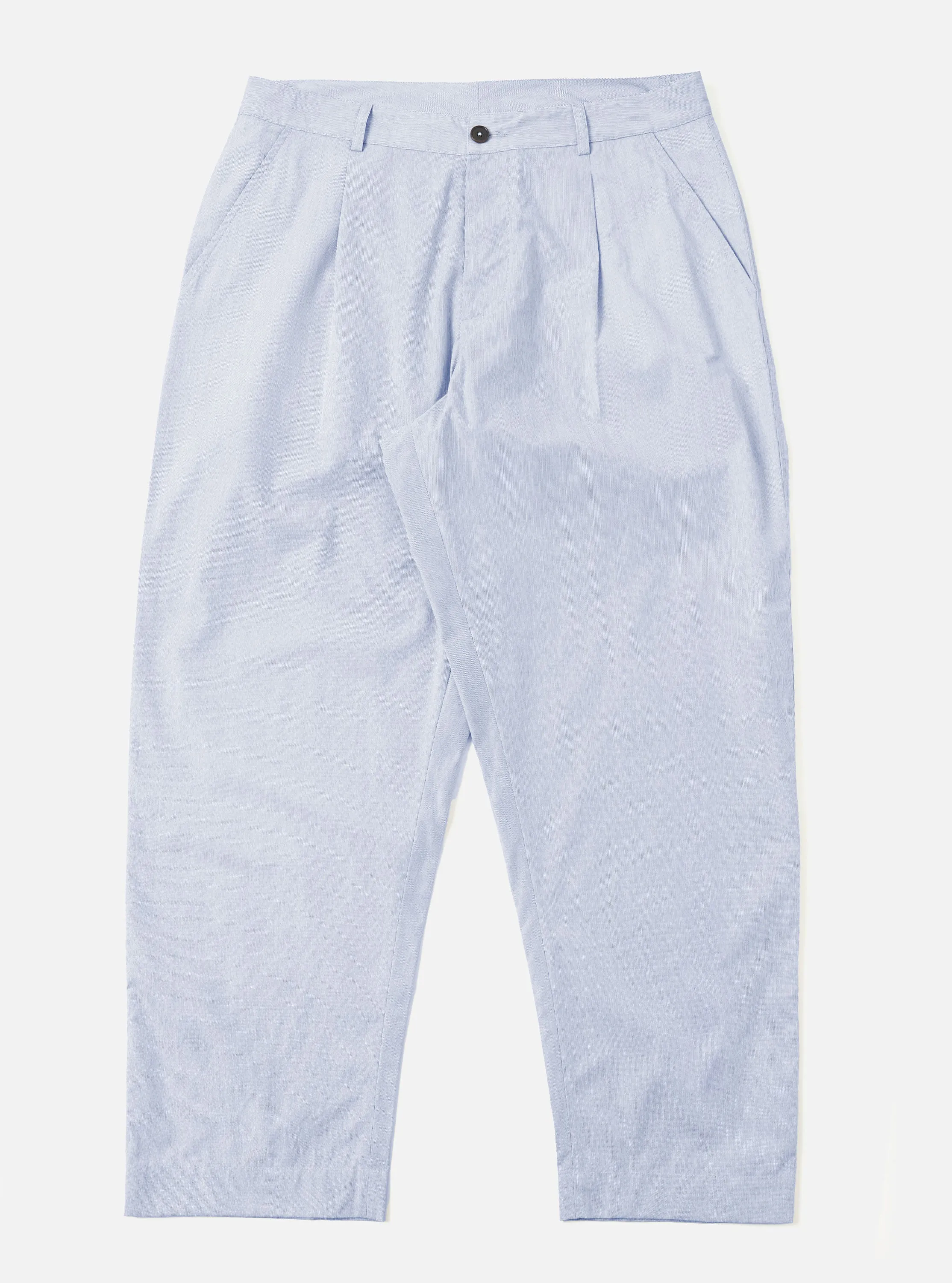 Navy Kennedy Stripe Duke Pant sold by Universal Works
