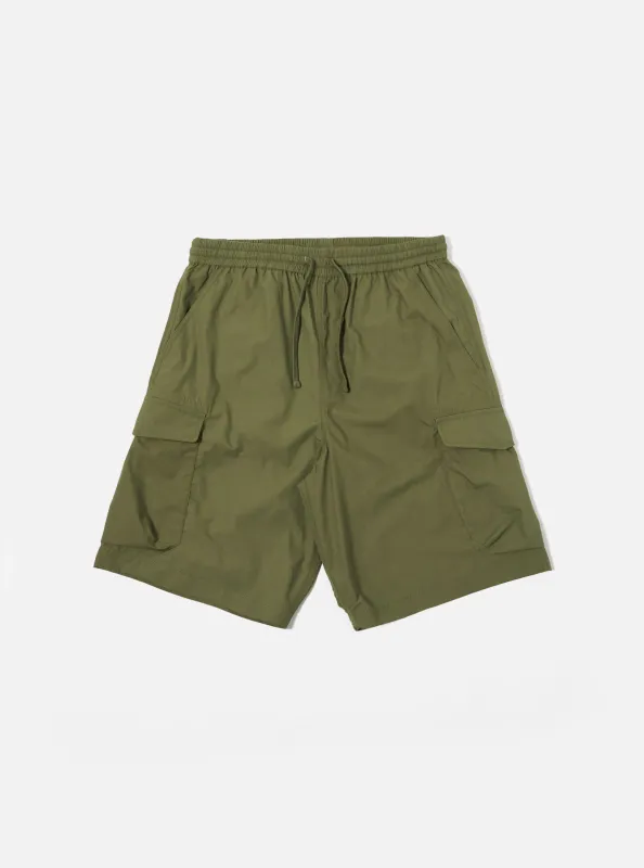 Olive Recycled Polytech Parachute Short sold by Universal Works