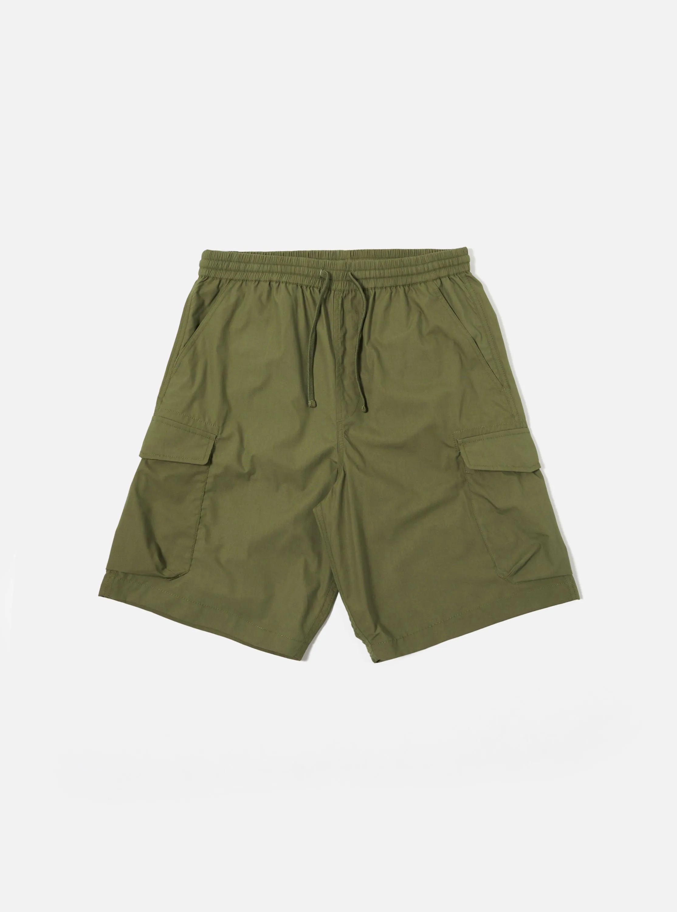 Olive Recycled Polytech Parachute Short sold by Universal Works