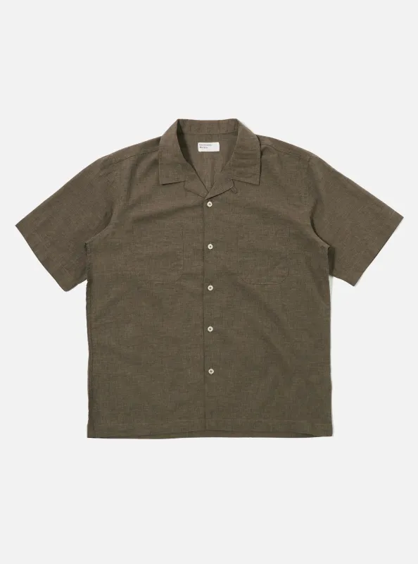 Brown Fine Organic Cotton Sal Road Shirt sold by Universal Works