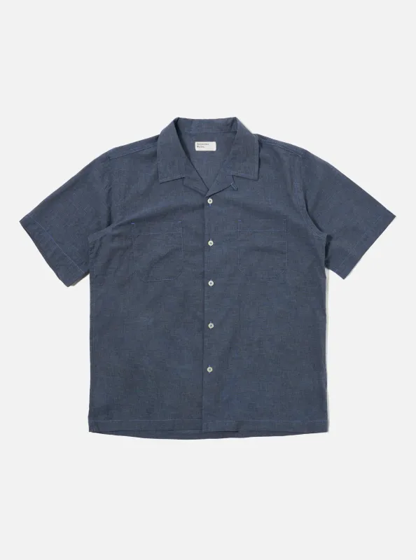 Indigo Fine Organic Cotton Sal Road Shirt sold by Universal Works