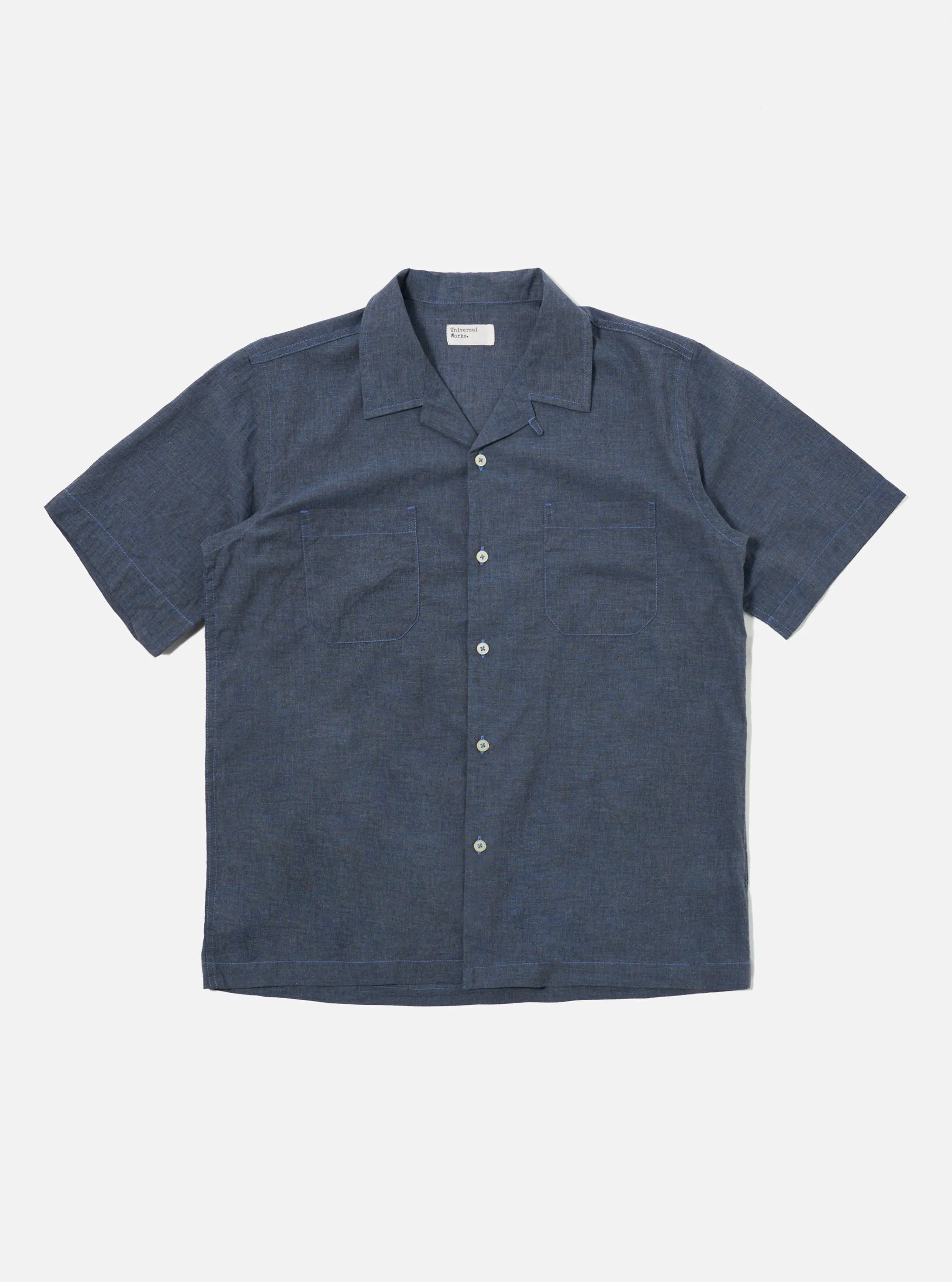 Indigo Fine Organic Cotton Sal Road Shirt sold by Universal Works
