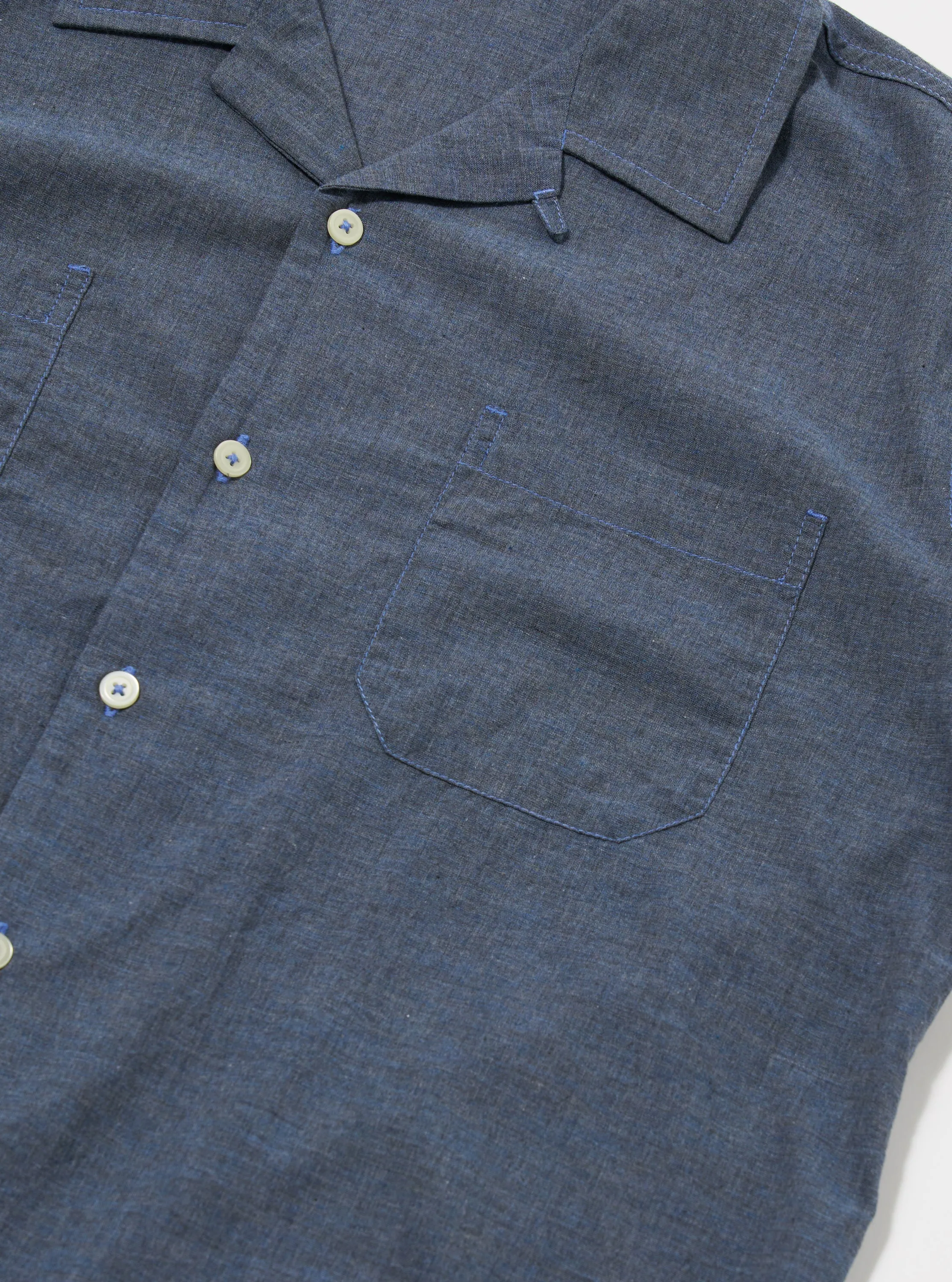 Indigo Fine Organic Cotton Sal Road Shirt sold by Universal Works product image thumbnail 5