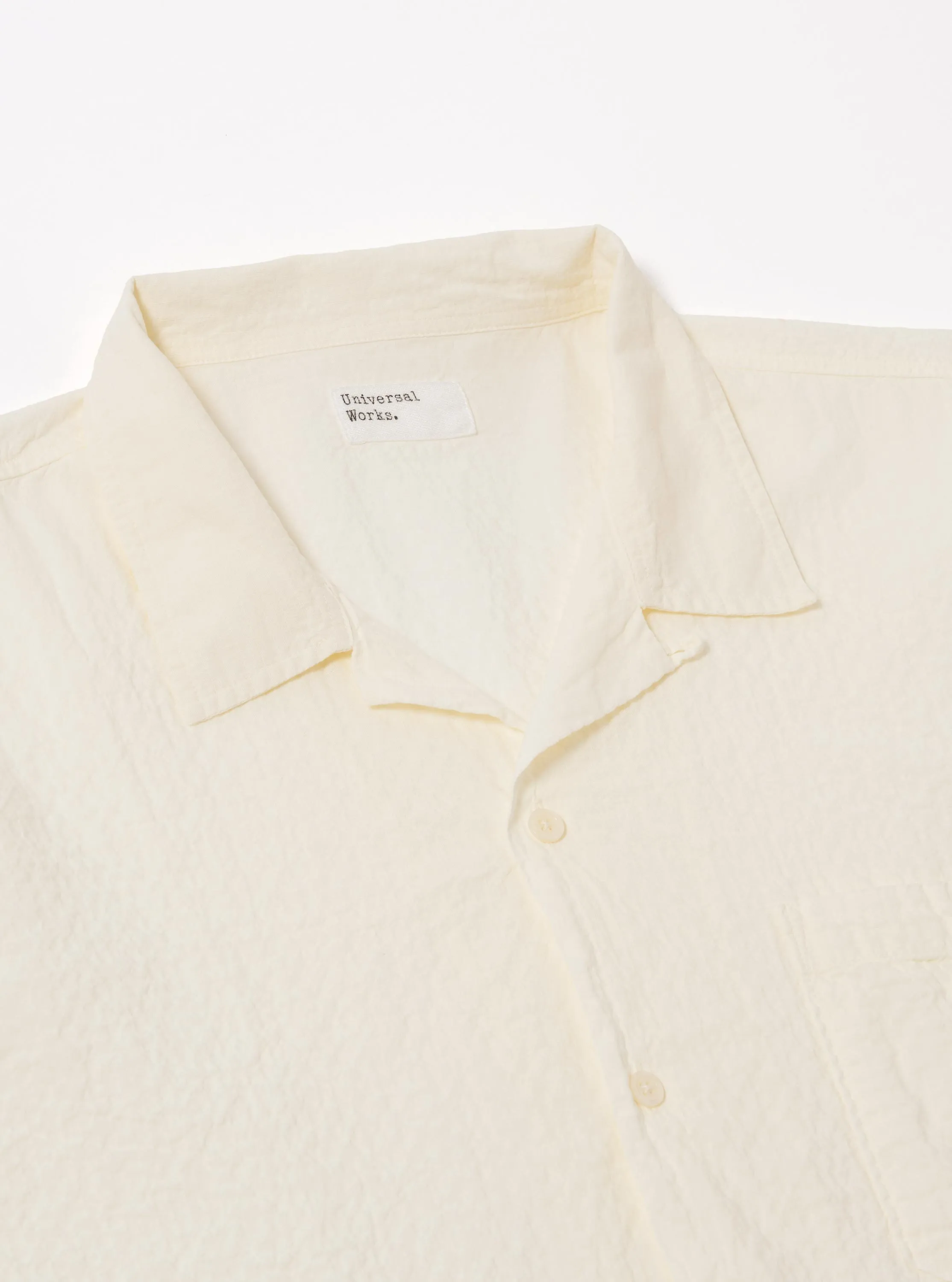 Ecru Arten Seersucker Road Shirt sold by Universal Works product image thumbnail 4