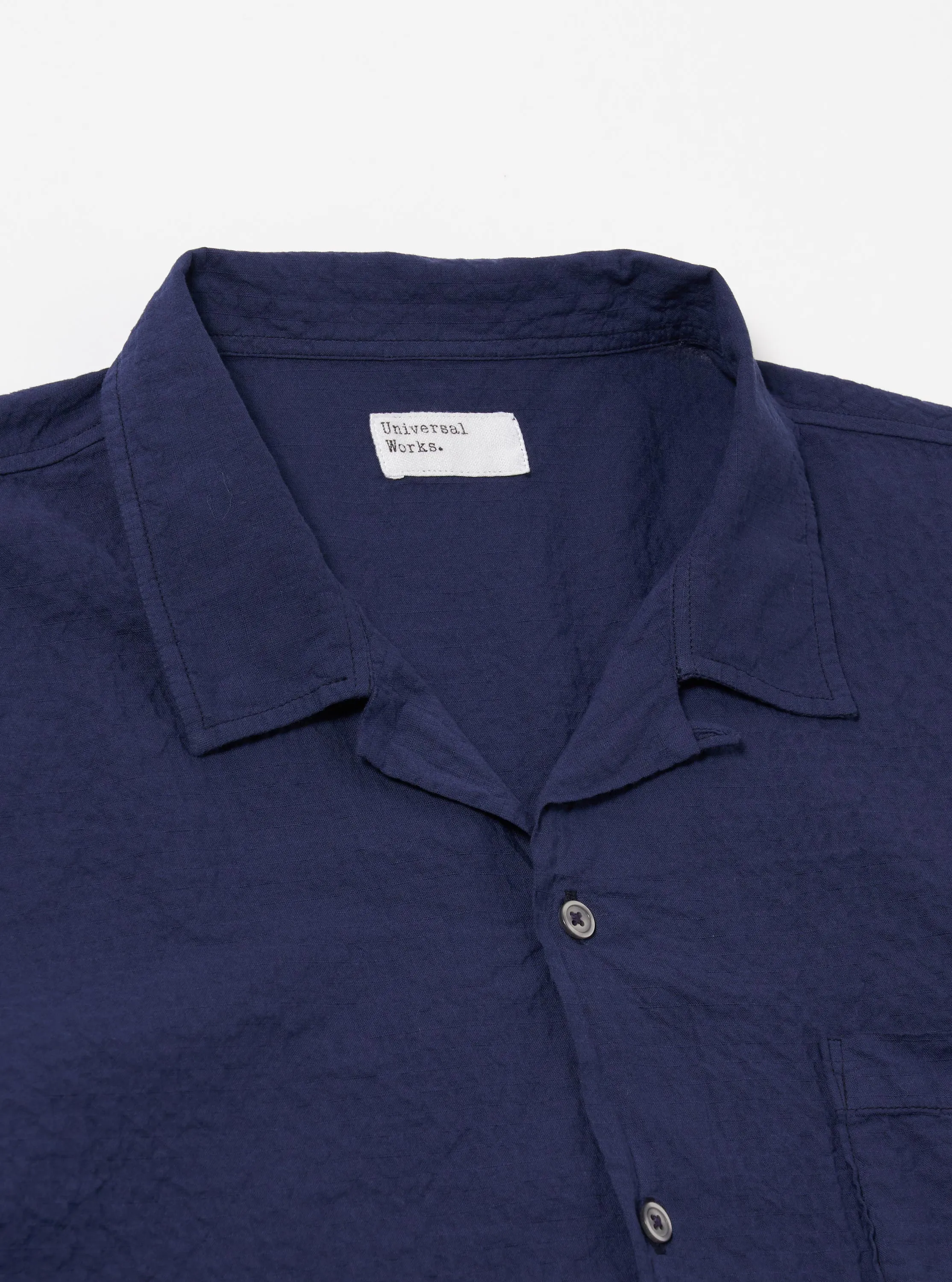 Navy Arten Seersucker Road Shirt sold by Universal Works product image thumbnail 4