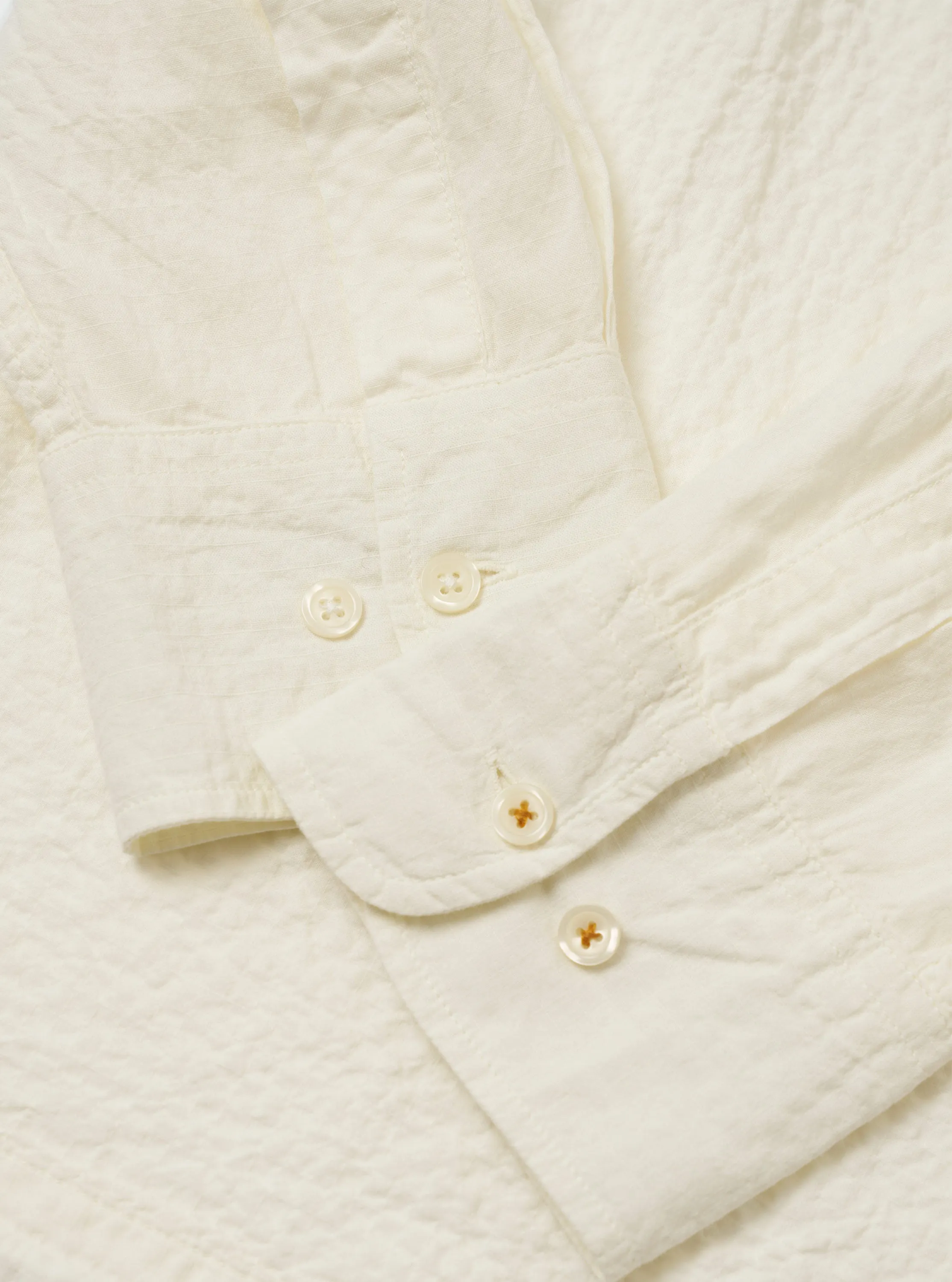 Ecru Arten Seersucker Attendant Shirt sold by Universal Works product image thumbnail 5