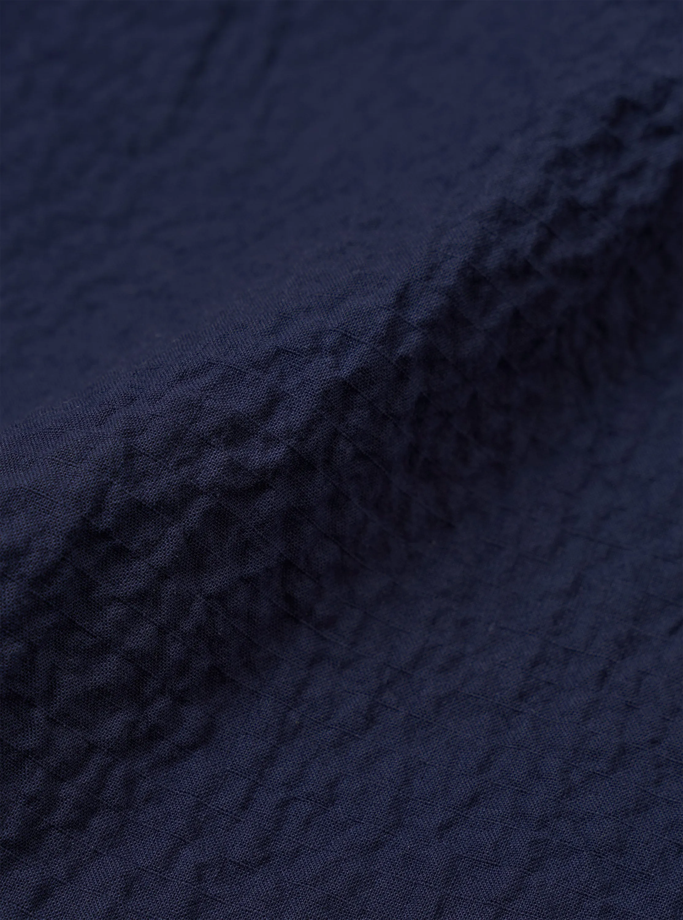 Navy Arten Seersucker Attendant Shirt sold by Universal Works product image thumbnail 2