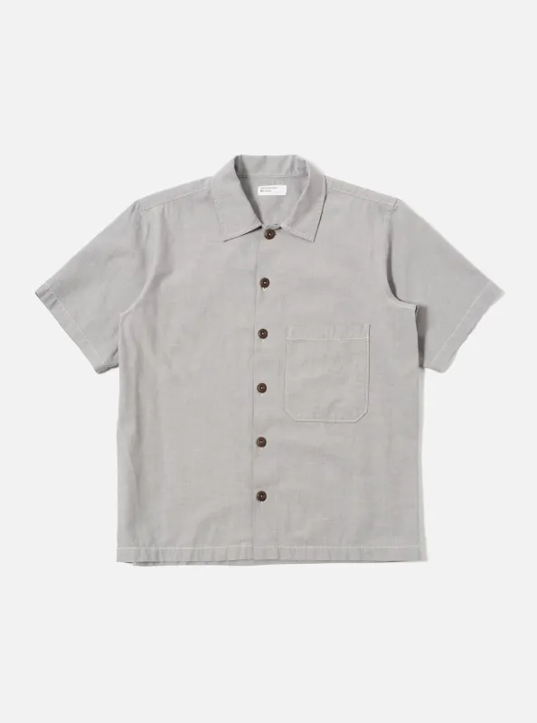 Grey Izumi Cotton S/S Fatigue Shirt sold by Universal Works