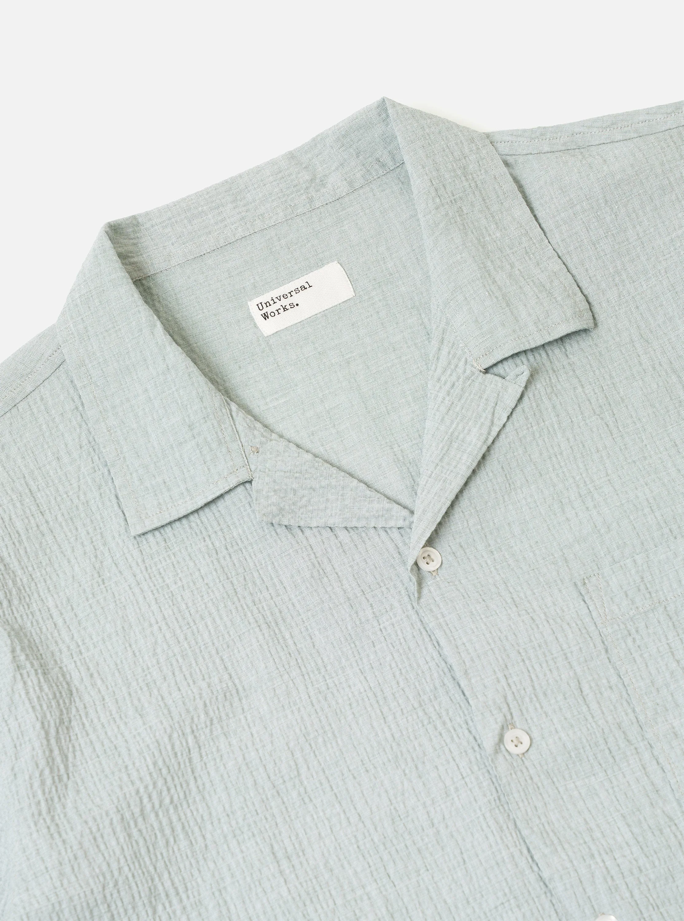 Green Seersucker Road Shirt sold by Universal Works product image thumbnail 4