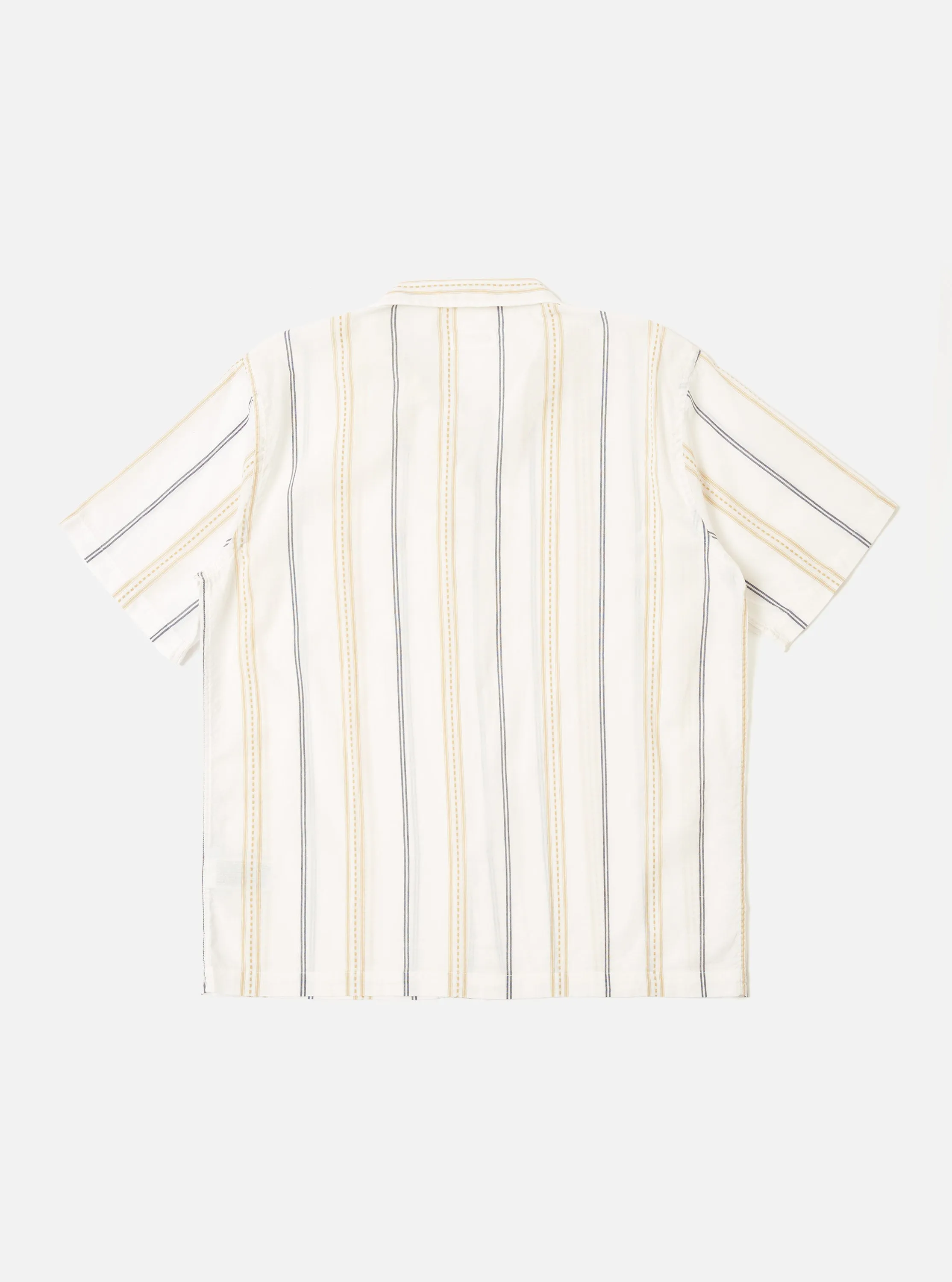 Ecru/Navy/Sand Hendrix Stripe Road Shirt sold by Universal Works product image thumbnail 3