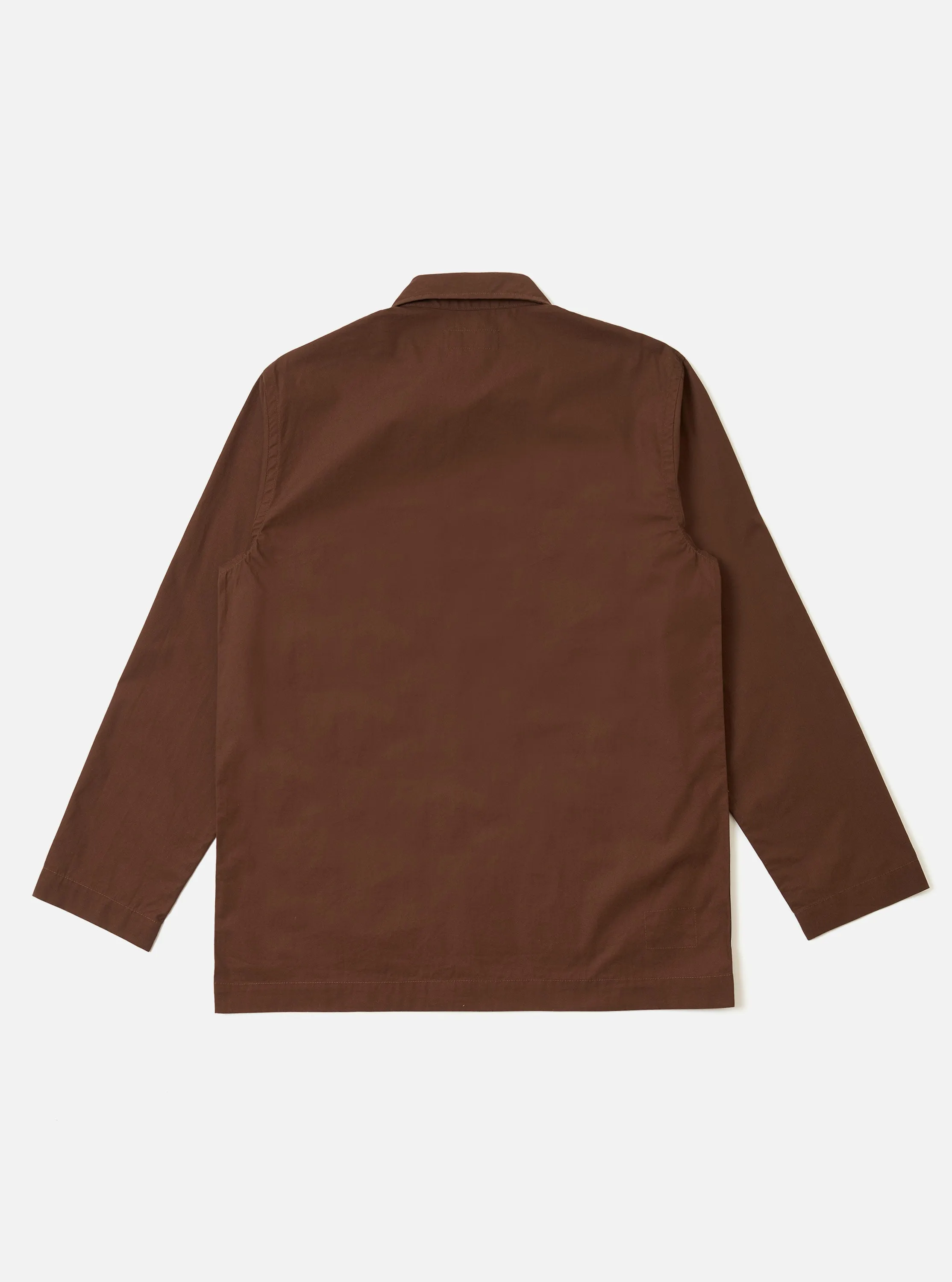 Brown Peached Poplin Bakers Overshirt sold by Universal Works product image thumbnail 3