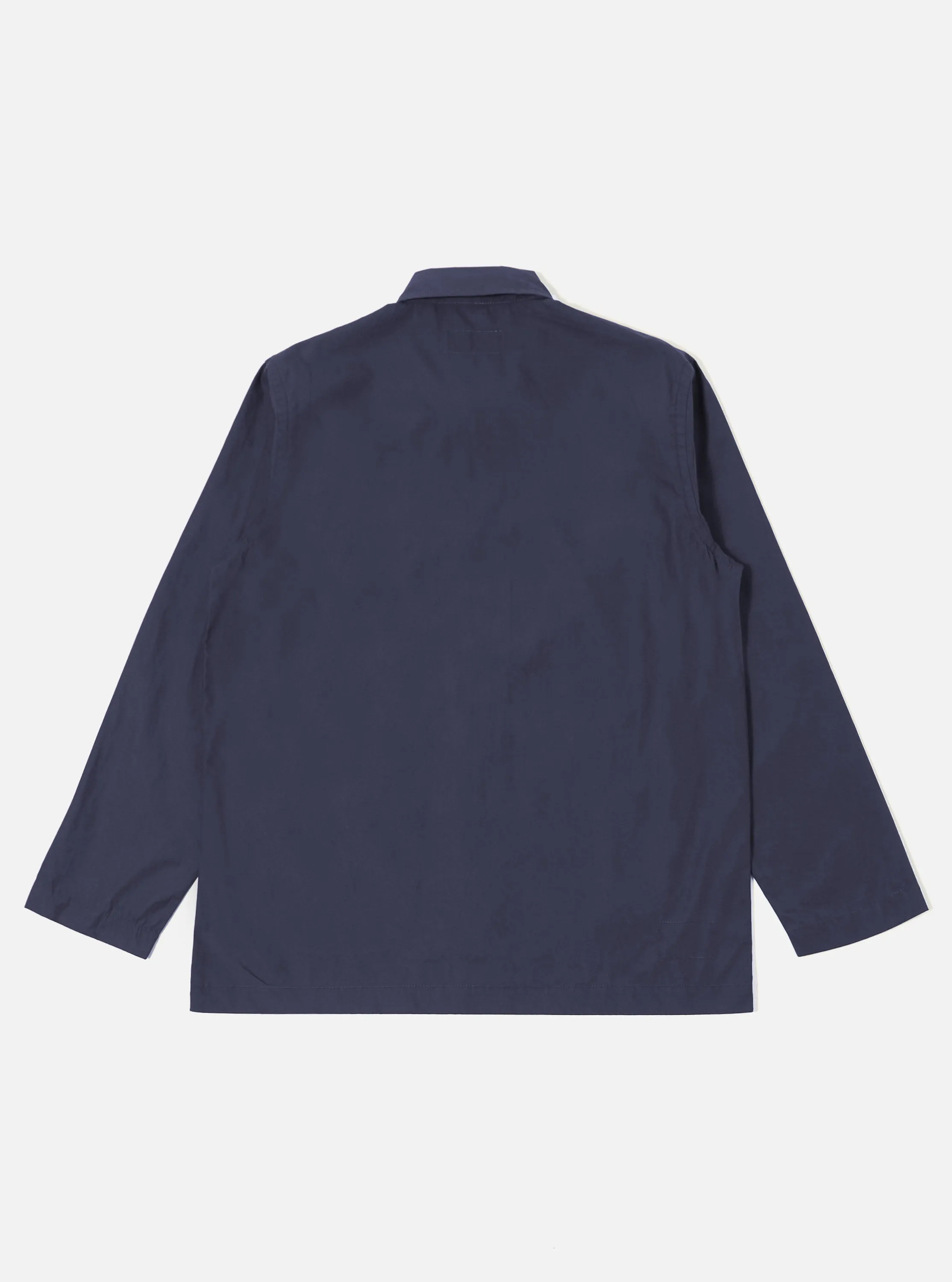Navy Peached Poplin Bakers Overshirt sold by Universal Works product image thumbnail 3