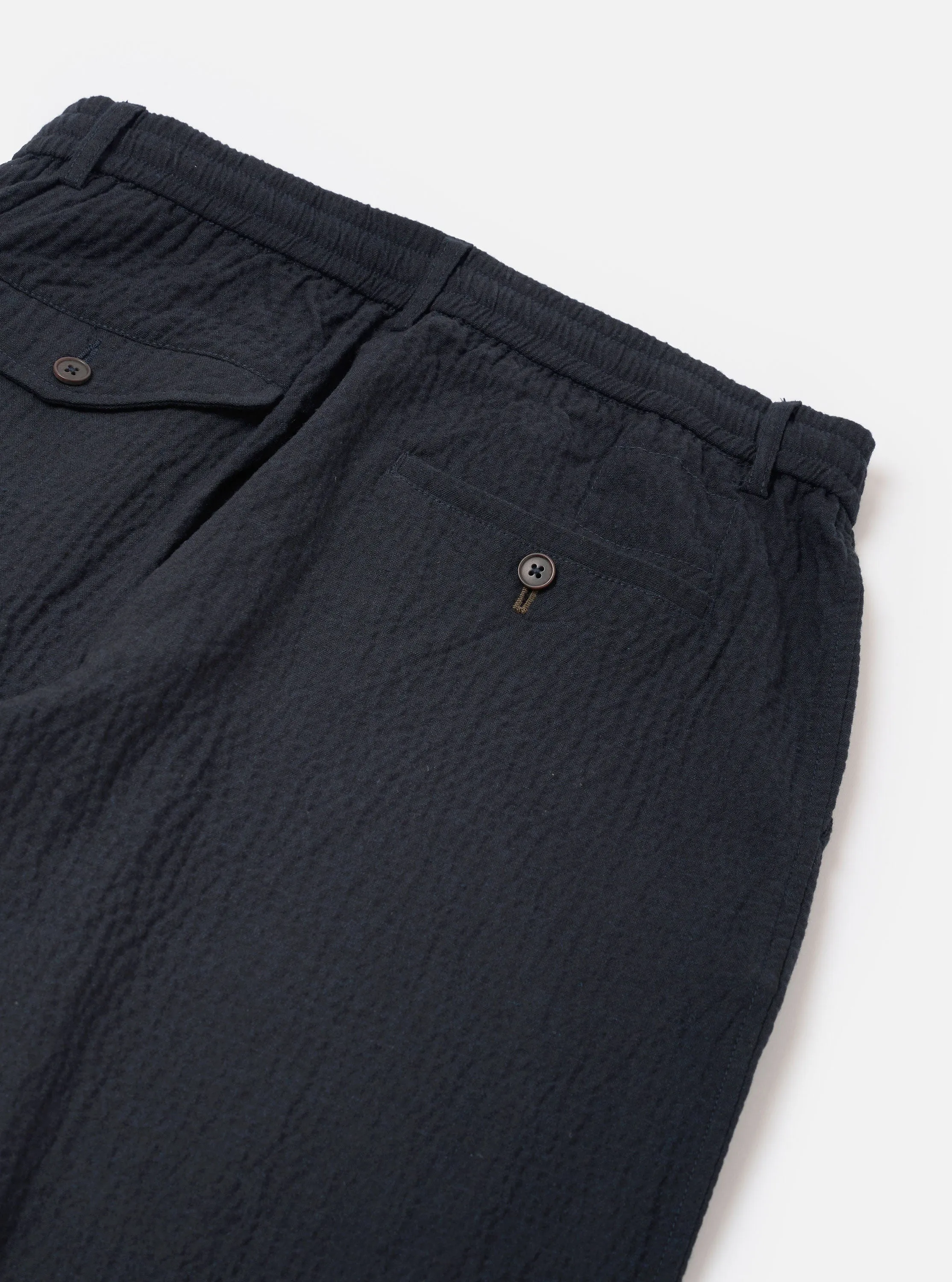 Dark Navy Ospina Cotton Pleated Track Pant sold by Universal Works product image thumbnail 4