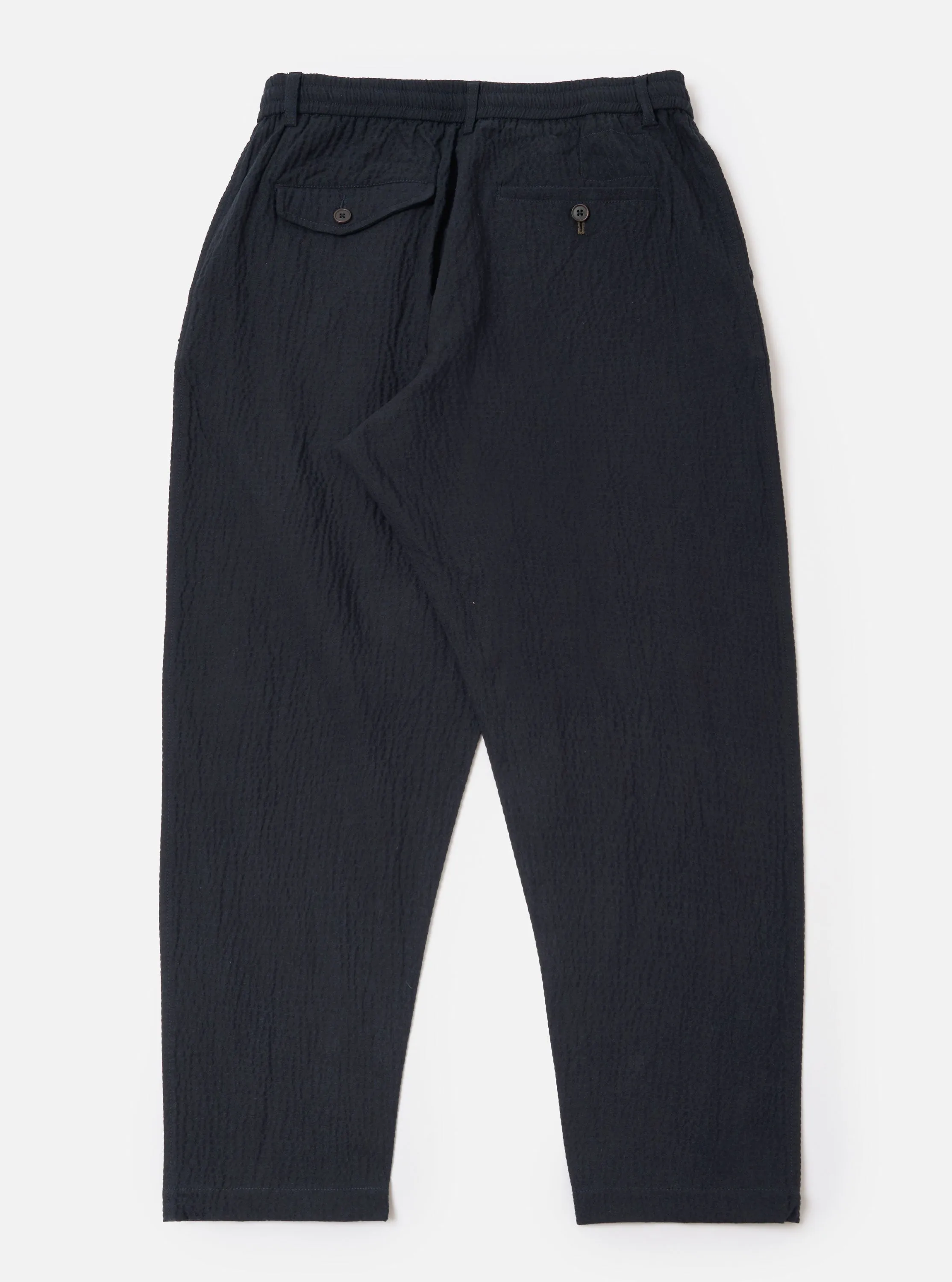 Dark Navy Ospina Cotton Pleated Track Pant sold by Universal Works product image thumbnail 3