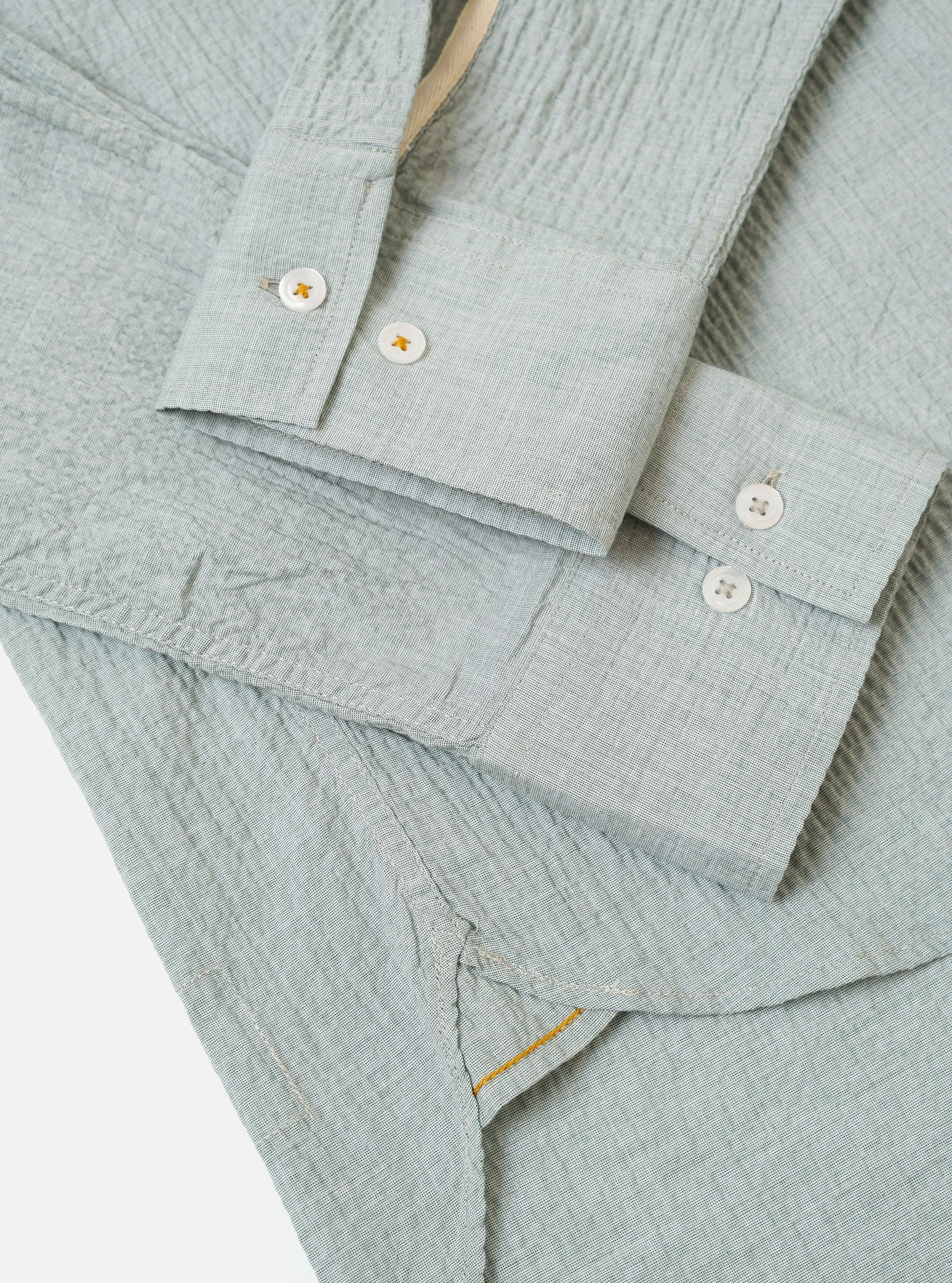 Green Seersucker Square Pocket Shirt sold by Universal Works product image thumbnail 4