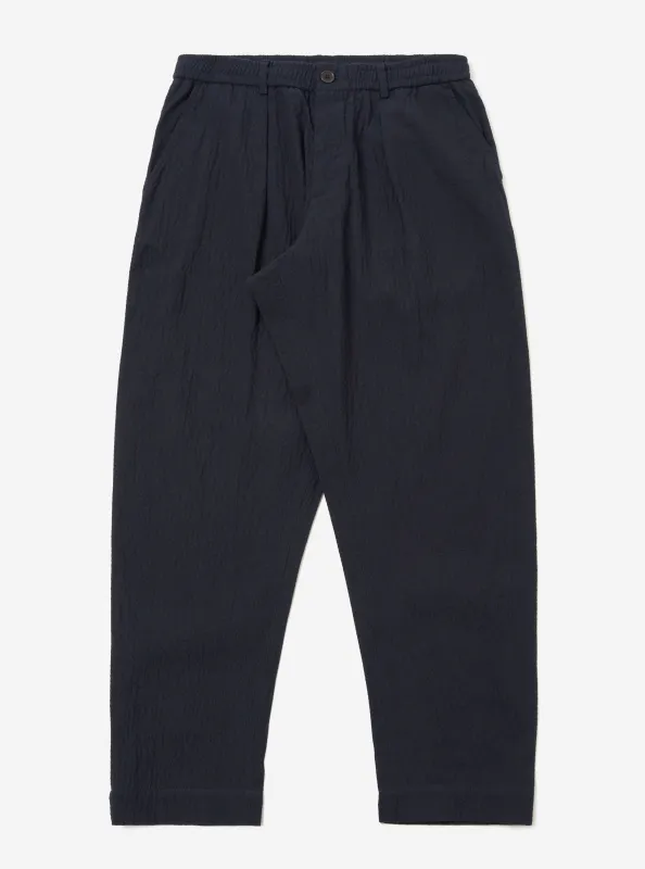 Dark Navy Ospina Cotton Oxford Pant sold by Universal Works