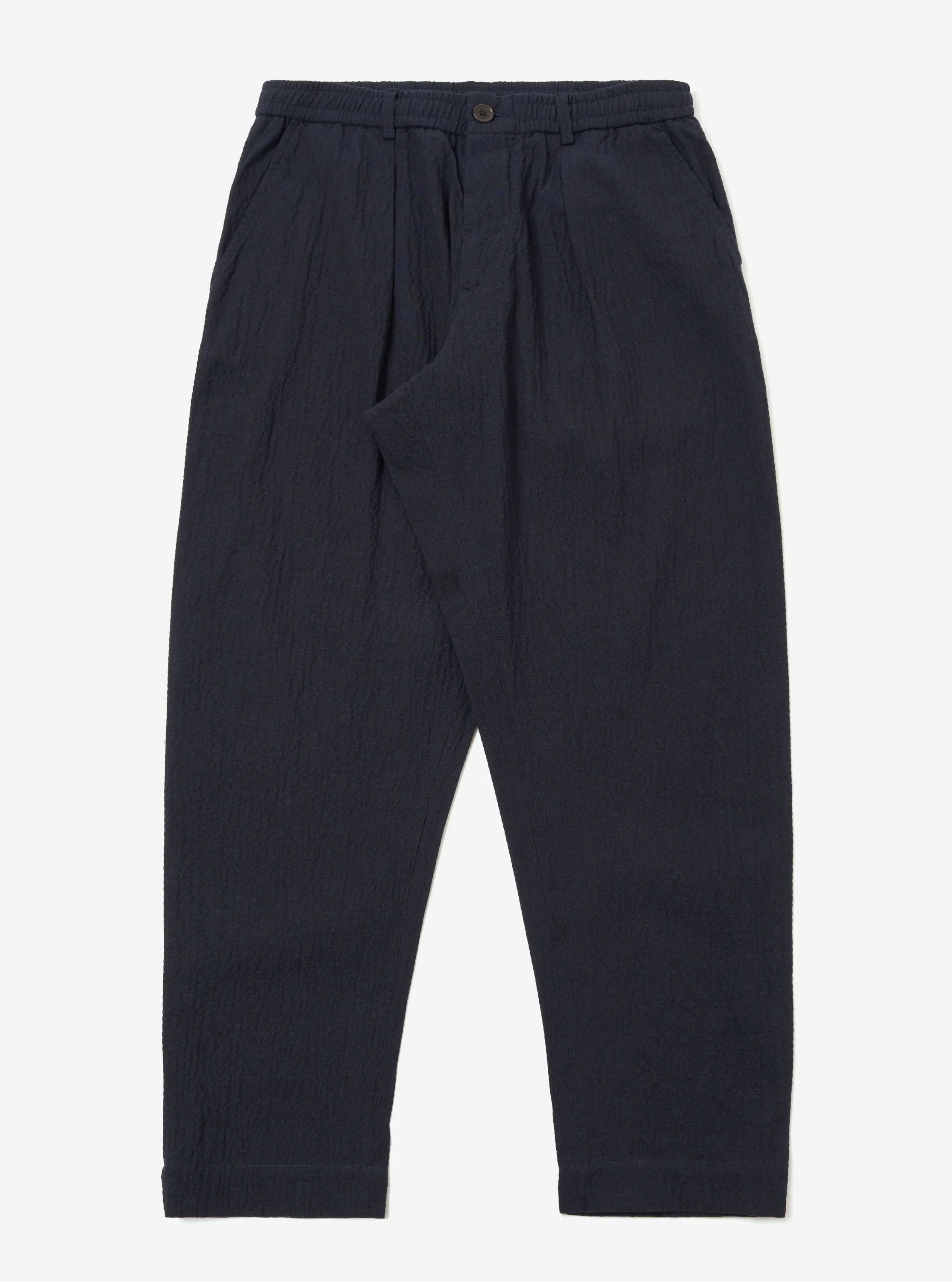 Dark Navy Ospina Cotton Oxford Pant sold by Universal Works