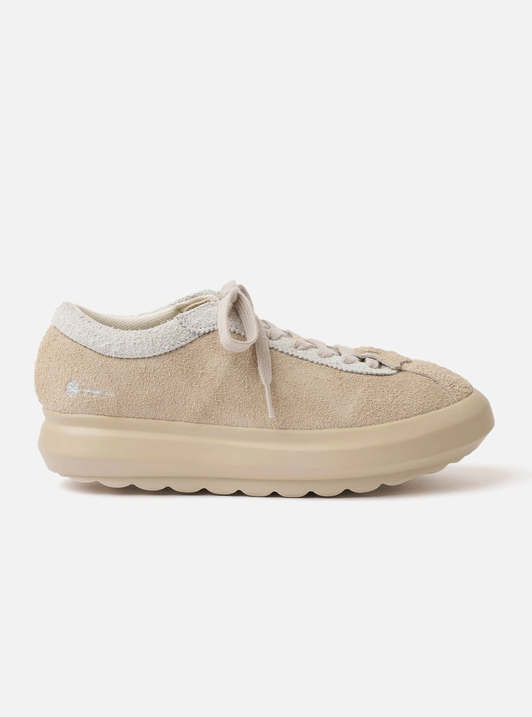 Wander etc. 'The 70's' in Bone Hairy Suede/Leather sold by Universal Works