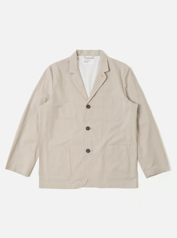 Brown Kennedy Stripe Three Button Jacket sold by Universal Works