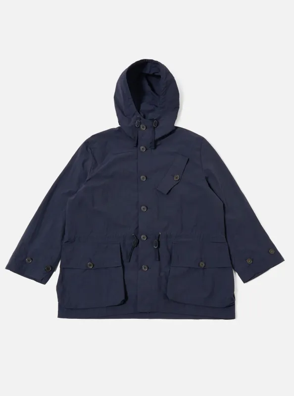 Navy Seo Recycled Nylon Boston Parka sold by Universal Works
