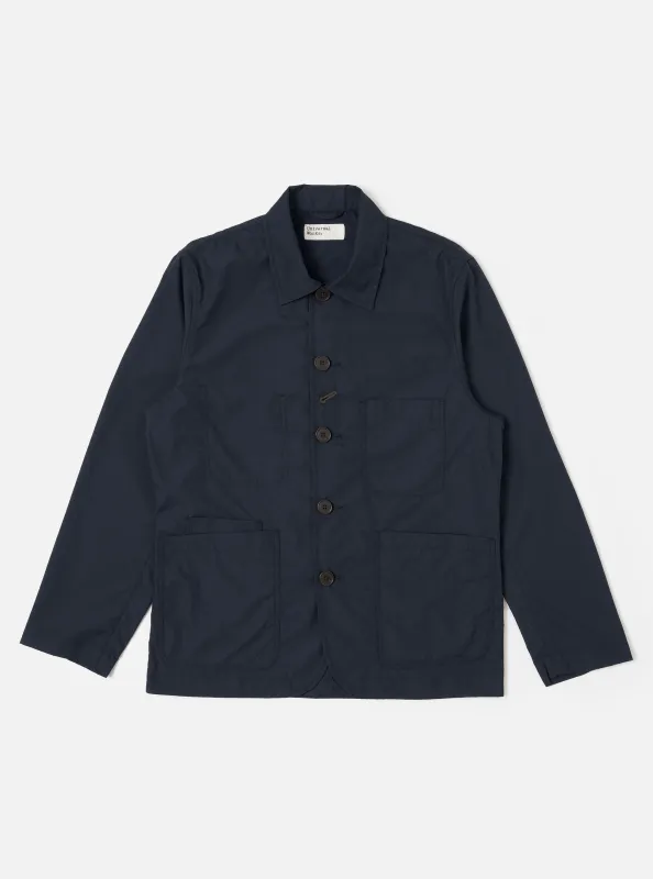 Navy Recycled Polytech Bakers Jacket made by Universal Works