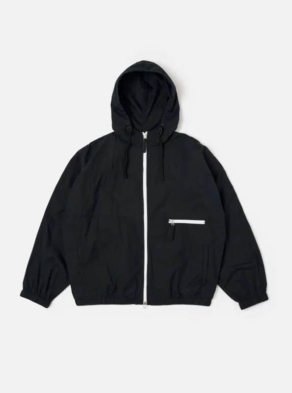 Navy Cotton Reycled Nylon Mix Daley Jacket made by Universal Works