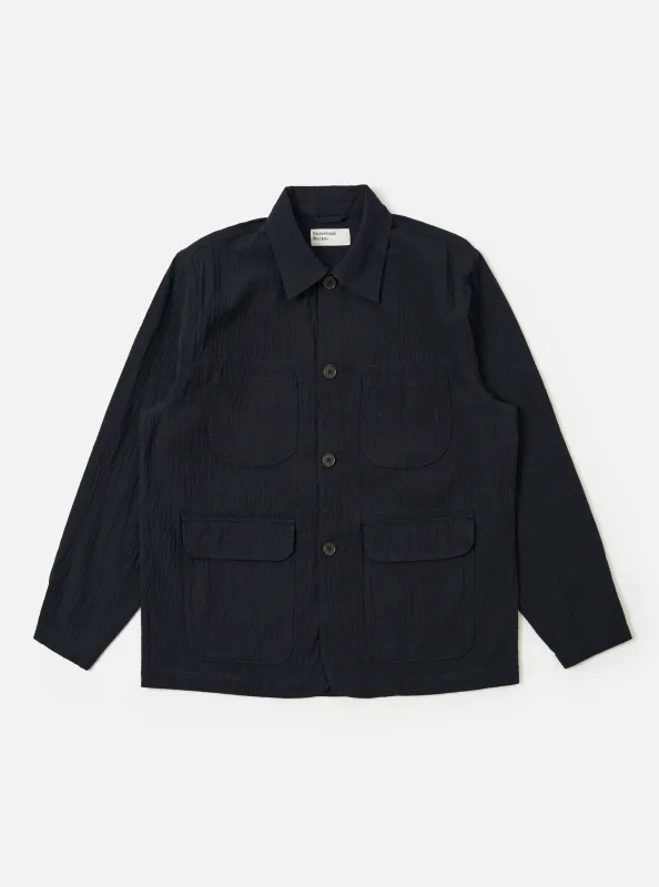 Dark Navy Ospina Cotton Labour Jacket sold by Universal Works