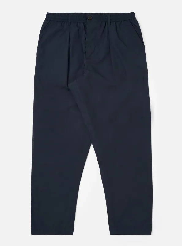 Navy Recycled Polytech Pleated Track Pant sold by Universal Works