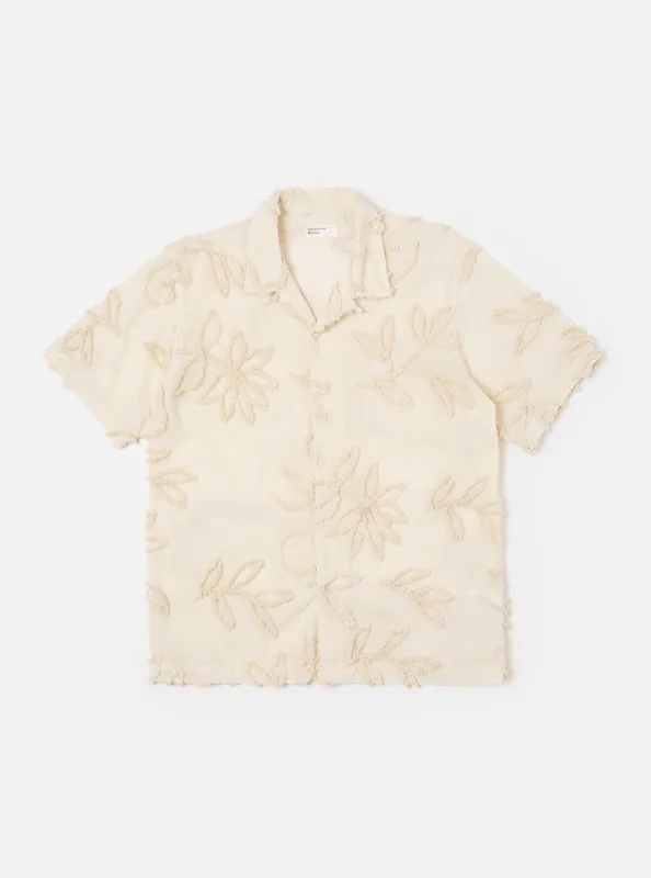 Ecru 3D Flower Road Shirt sold by Universal Works