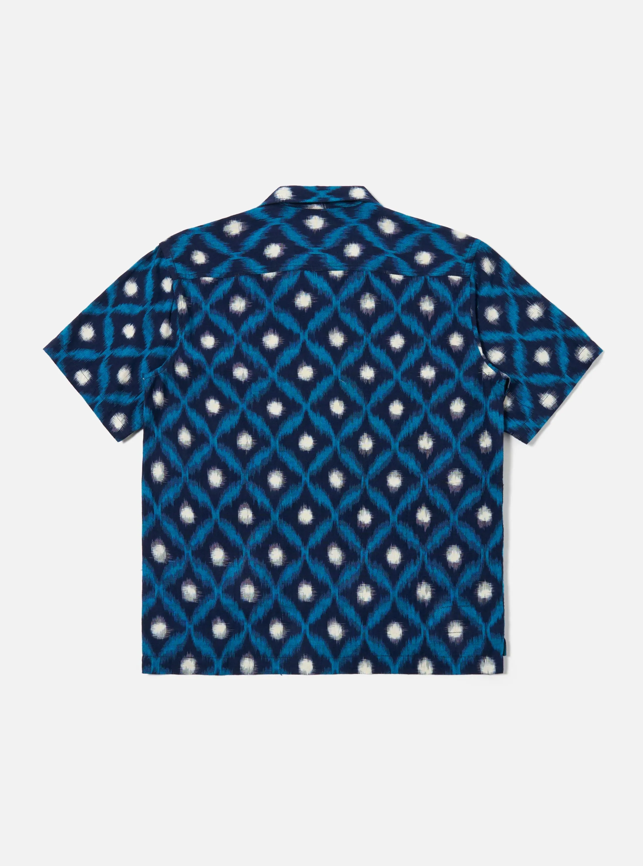 Indigo Diamond Ikat Deck Shirt sold by Universal Works product image thumbnail 3