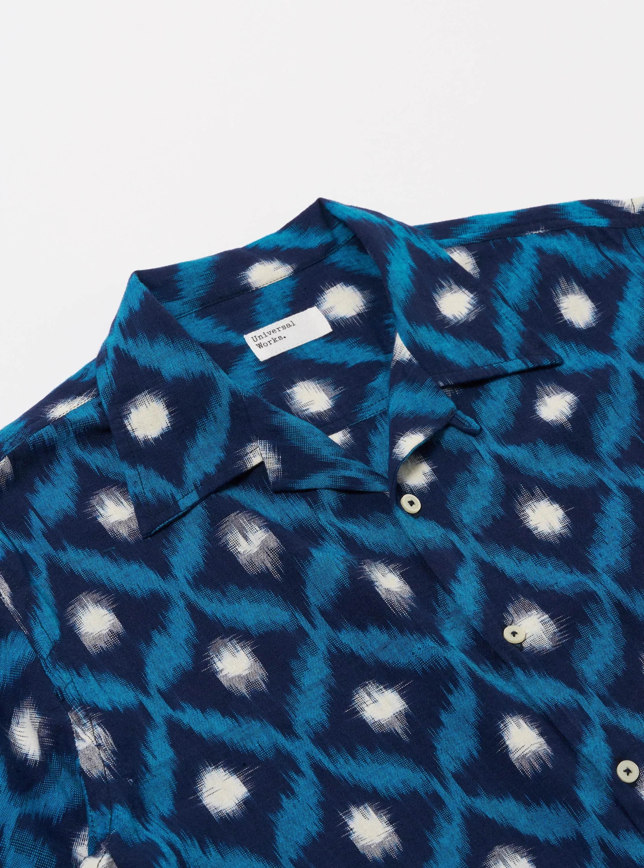 Indigo Diamond Ikat Deck Shirt sold by Universal Works product image thumbnail 4
