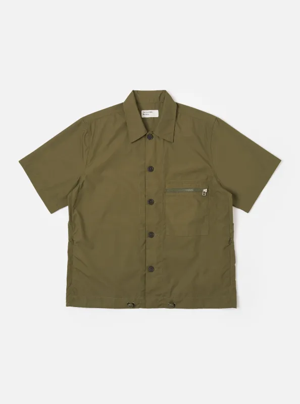 Olive Recycled Polytech Z Tech Overshirt made by Universal Works