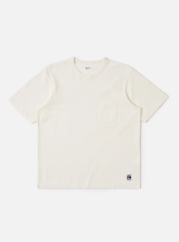 Antique White Recycled/Bio Jersey Core Pocket Tee sold by Universal Works