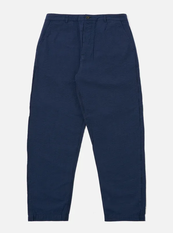 Navy Derby Stripe Military Chino sold by Universal Works