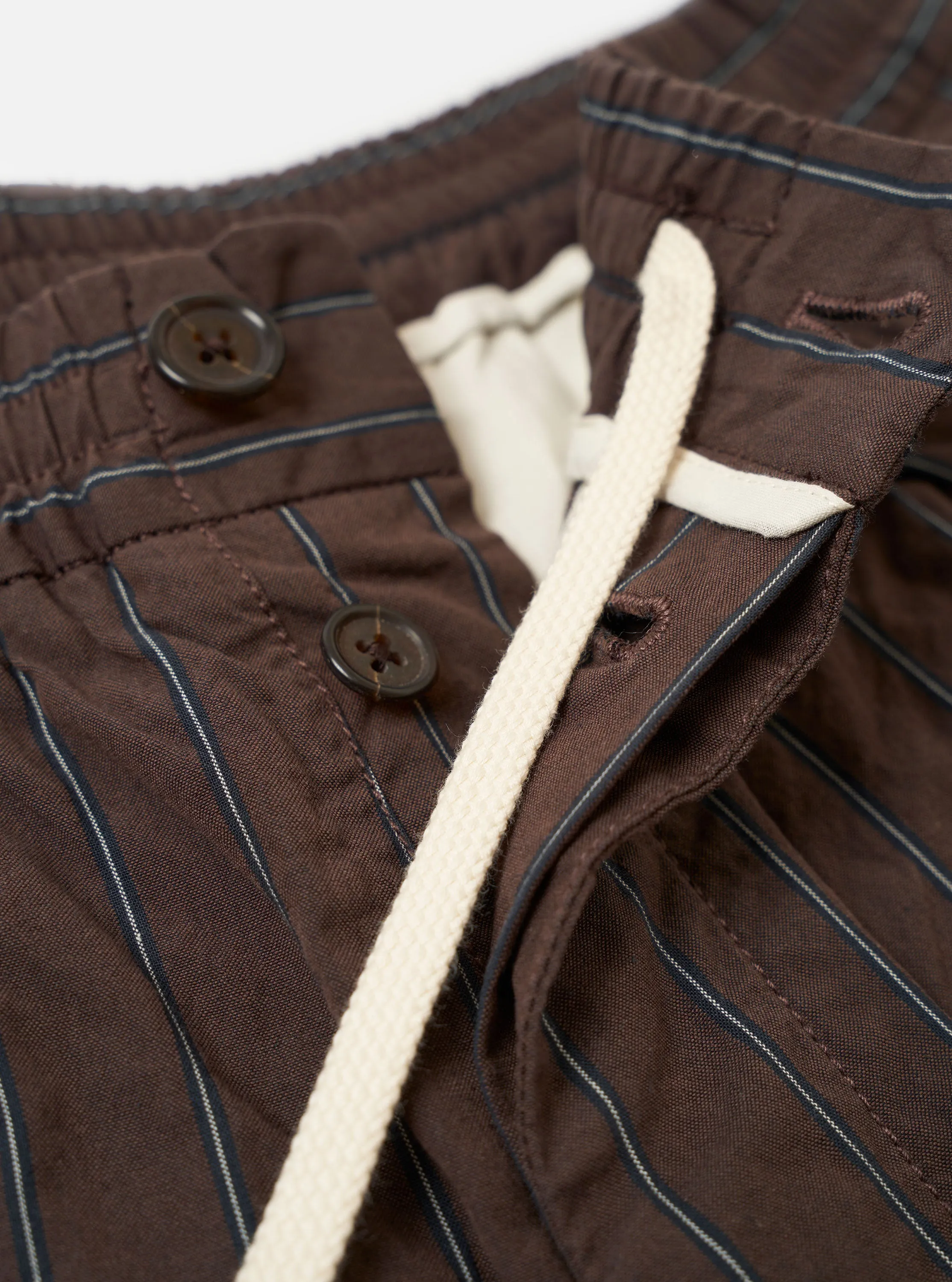 Brown Chester Stripe Pleated Track Pant sold by Universal Works product image thumbnail 4