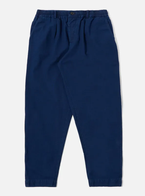 Indigo Kimstop Pleated Track Pant sold by Universal Works