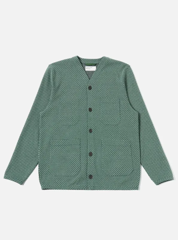Green Argyll Jersey Cardigan sold by Universal Works