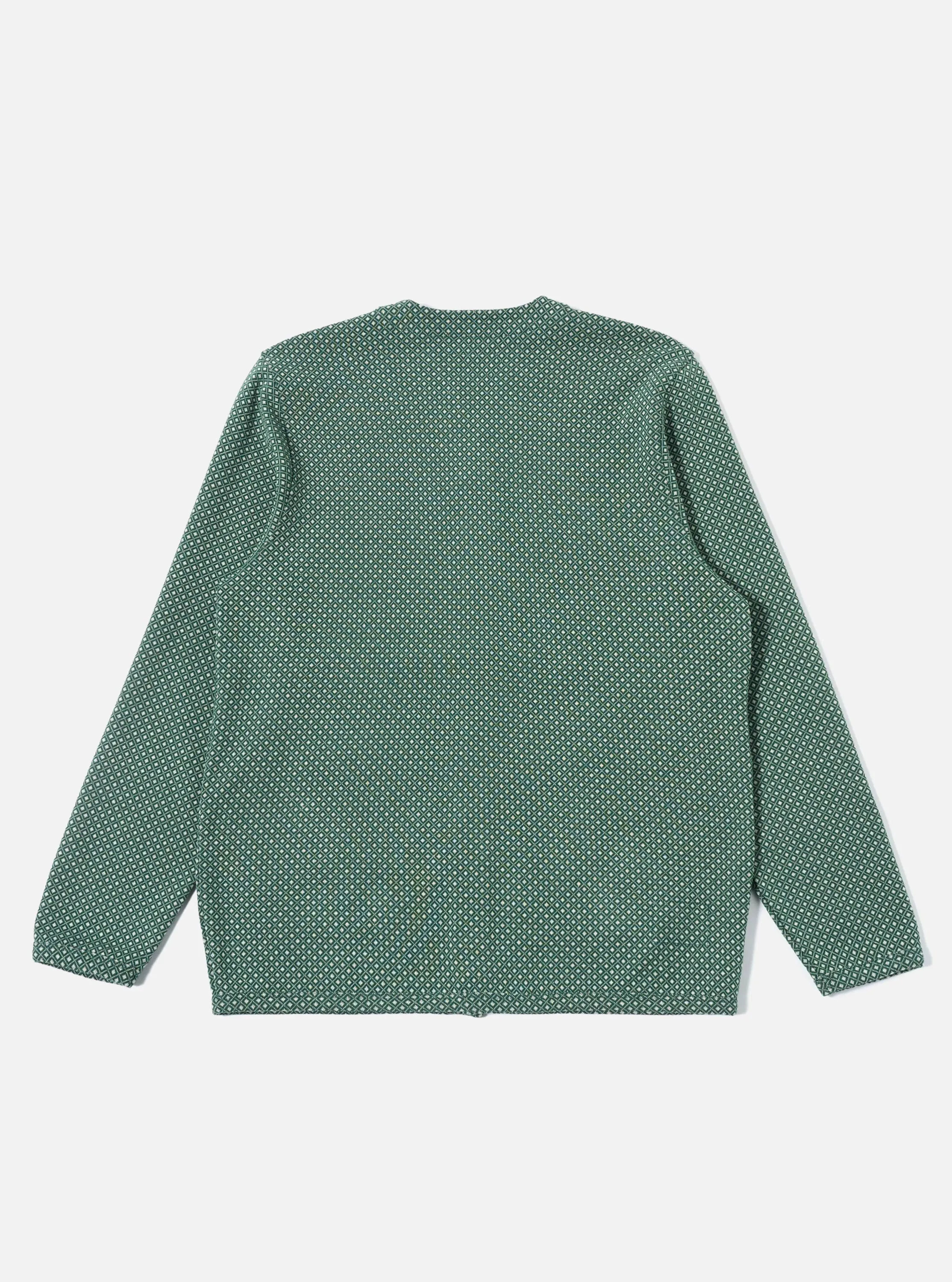 Green Argyll Jersey Cardigan sold by Universal Works product image thumbnail 3