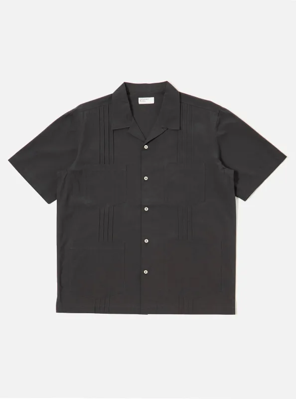 Black Tech Cotton S/S Dwight Overshirt sold by Universal Works