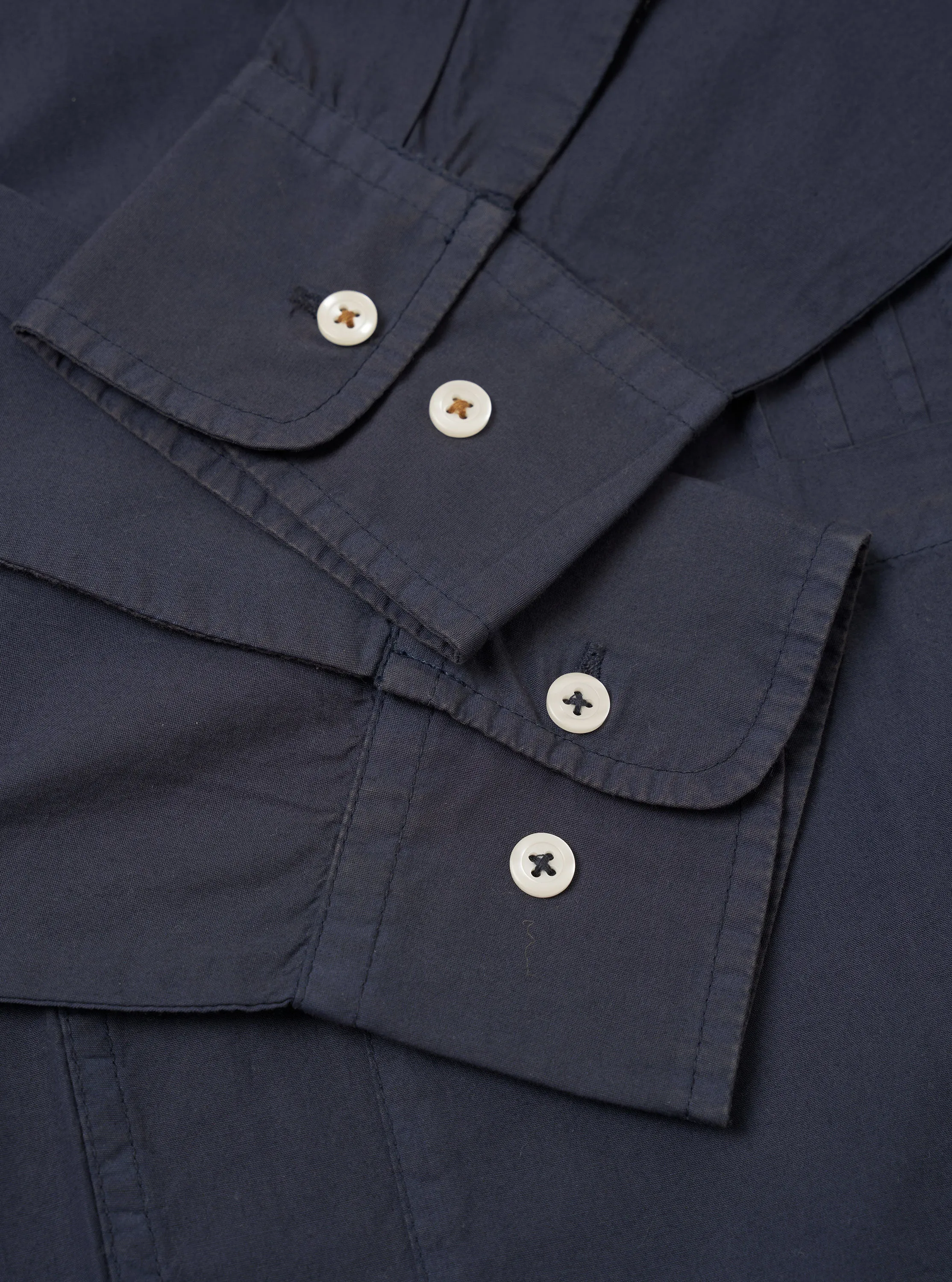 Navy Poplin Dwight Overshirt sold by Universal Works product image thumbnail 5