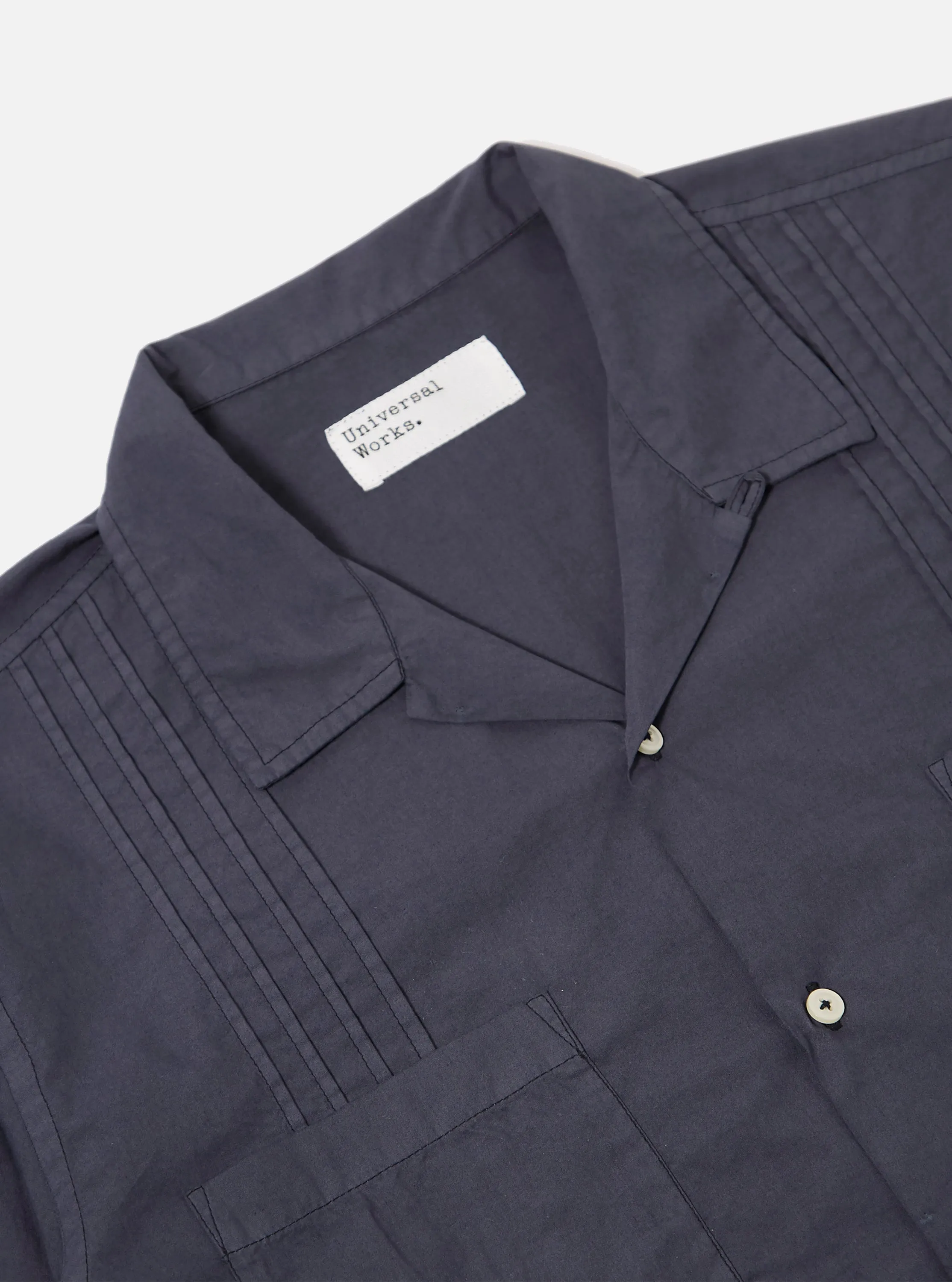 Navy Poplin Dwight Overshirt sold by Universal Works product image thumbnail 4